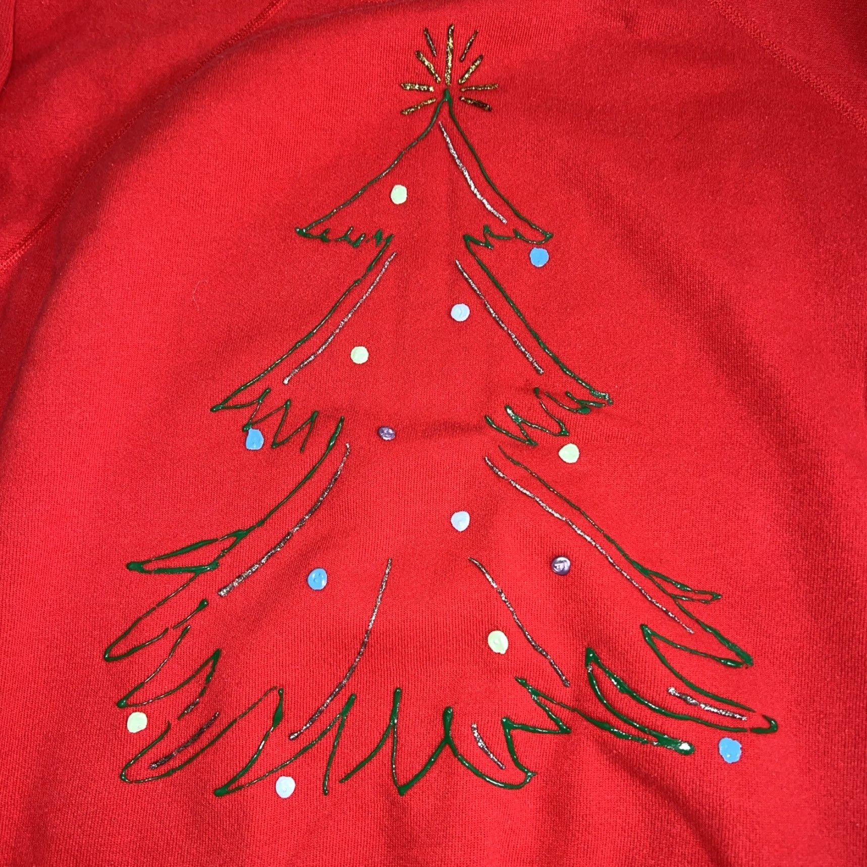 Hanes VINTAGE Hanes Christmas Tree Sweatshirt Shirt Mens Unisex Size L Red 1980s Holiday Pullover Size US L / EU 52-54 / 3 - 2 Thumbnail