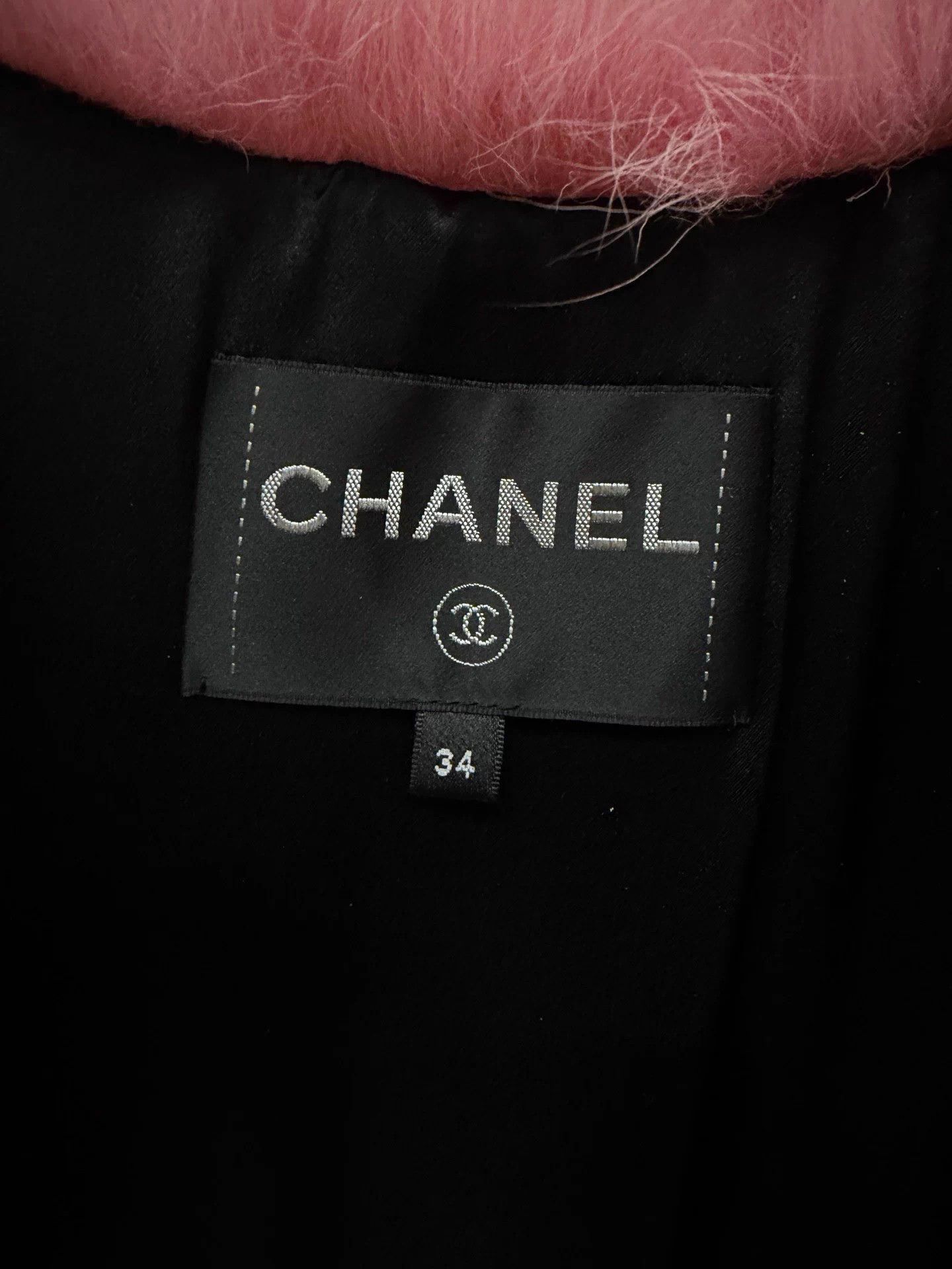 Chanel Chanel 21K Black Pink Colorblock 4-Pocket Fur Coat FR34 New Size XS / US 0-2 / IT 36-38 - 2 Thumbnail