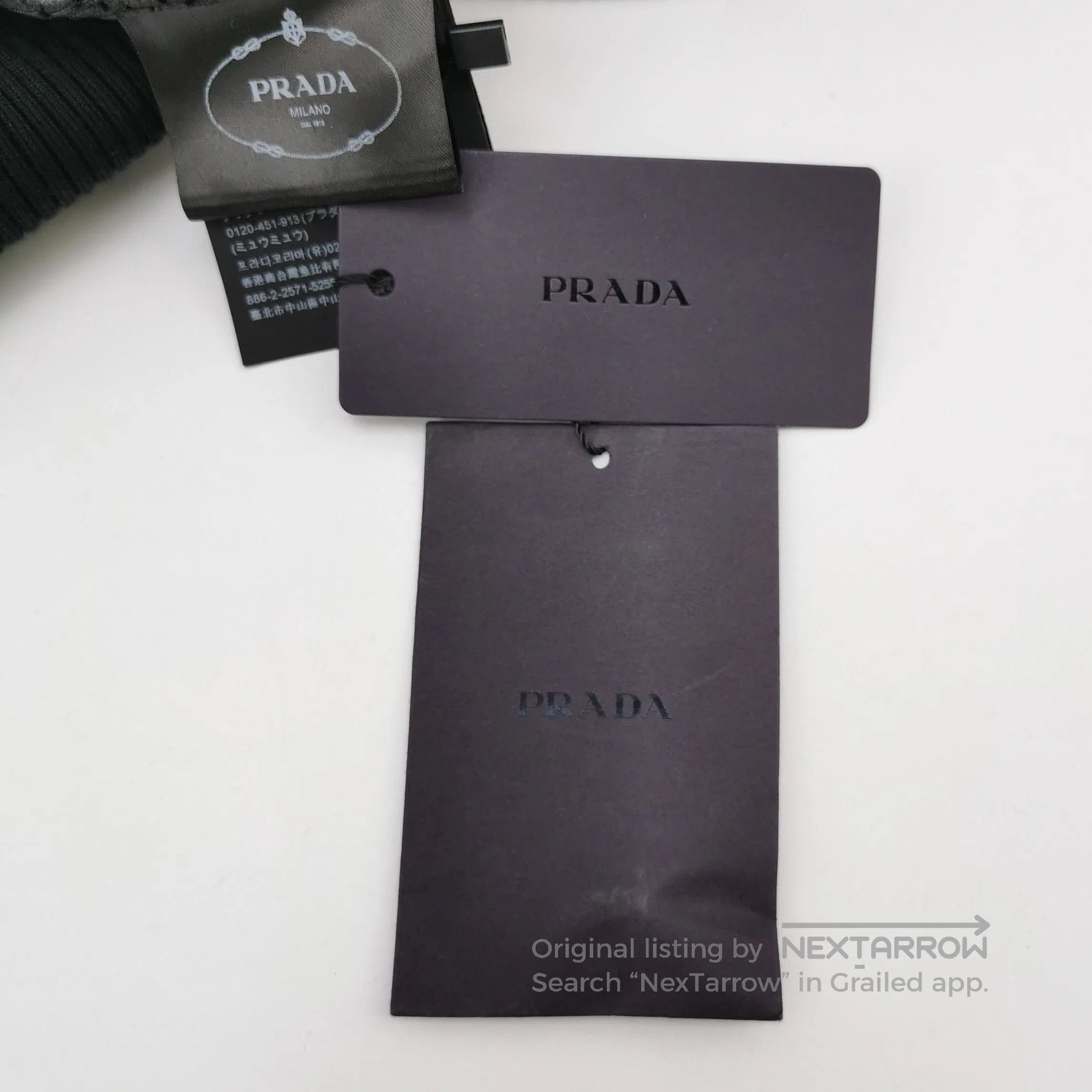 Prada Prada Black Leather Logo Zip Bomber Jacket . Size US L / EU 52-54 / 3 - 4 Thumbnail