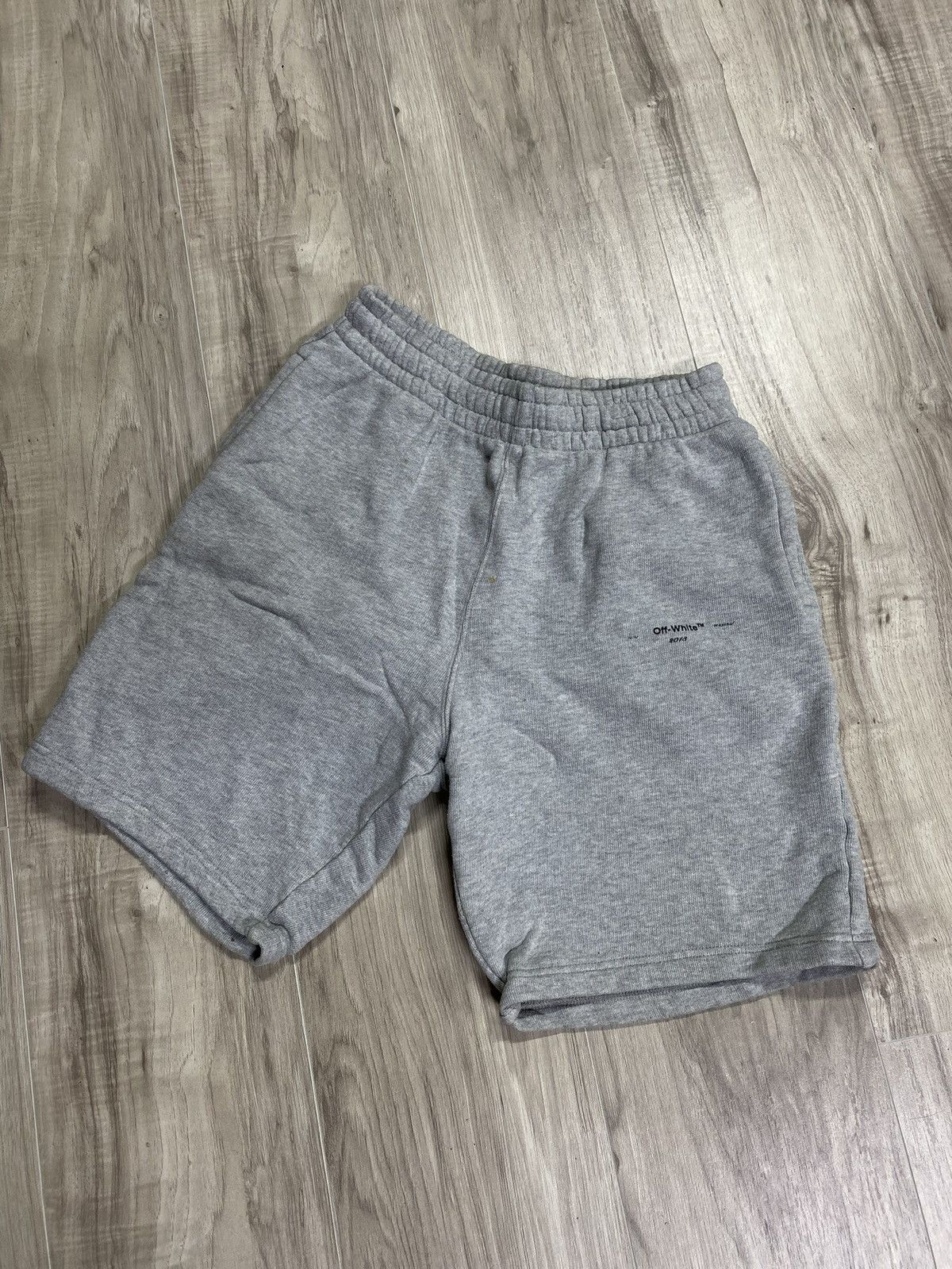 Off-White Off-White Virgil Abloh Grey Sweats Shorts Size Small Size US 28 / EU 44 - 10 Thumbnail