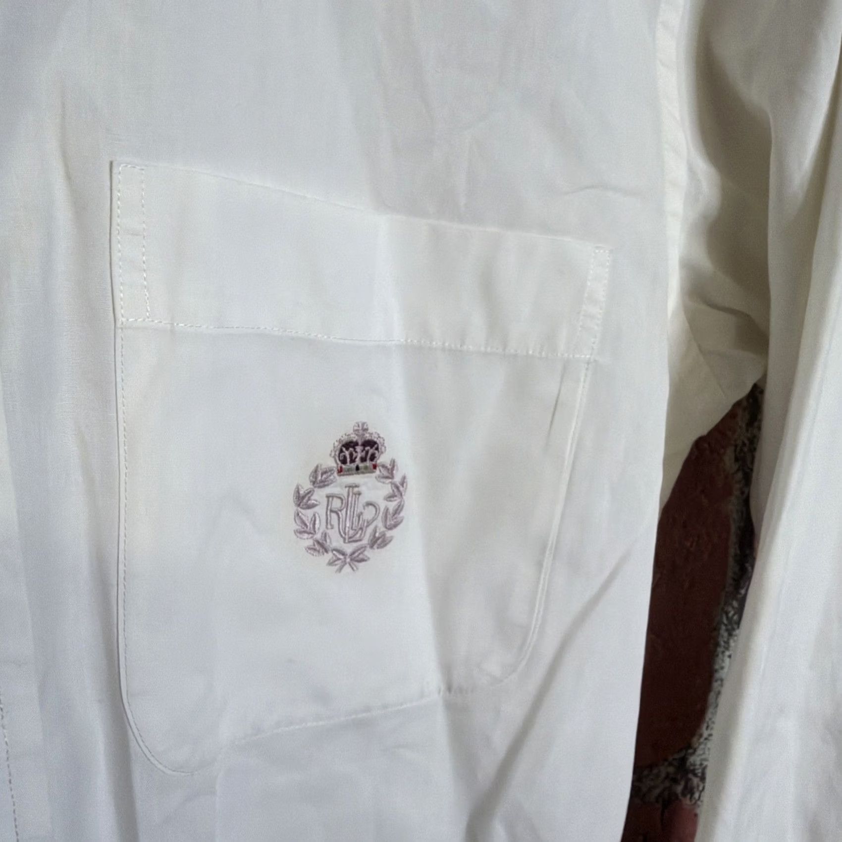 Ralph Lauren Ralph Lauren Button Shirt Women’s Size 4 Crest Logo Embroidered Cotton White Shirt Size S / US 4 / IT 40 - 3 Thumbnail