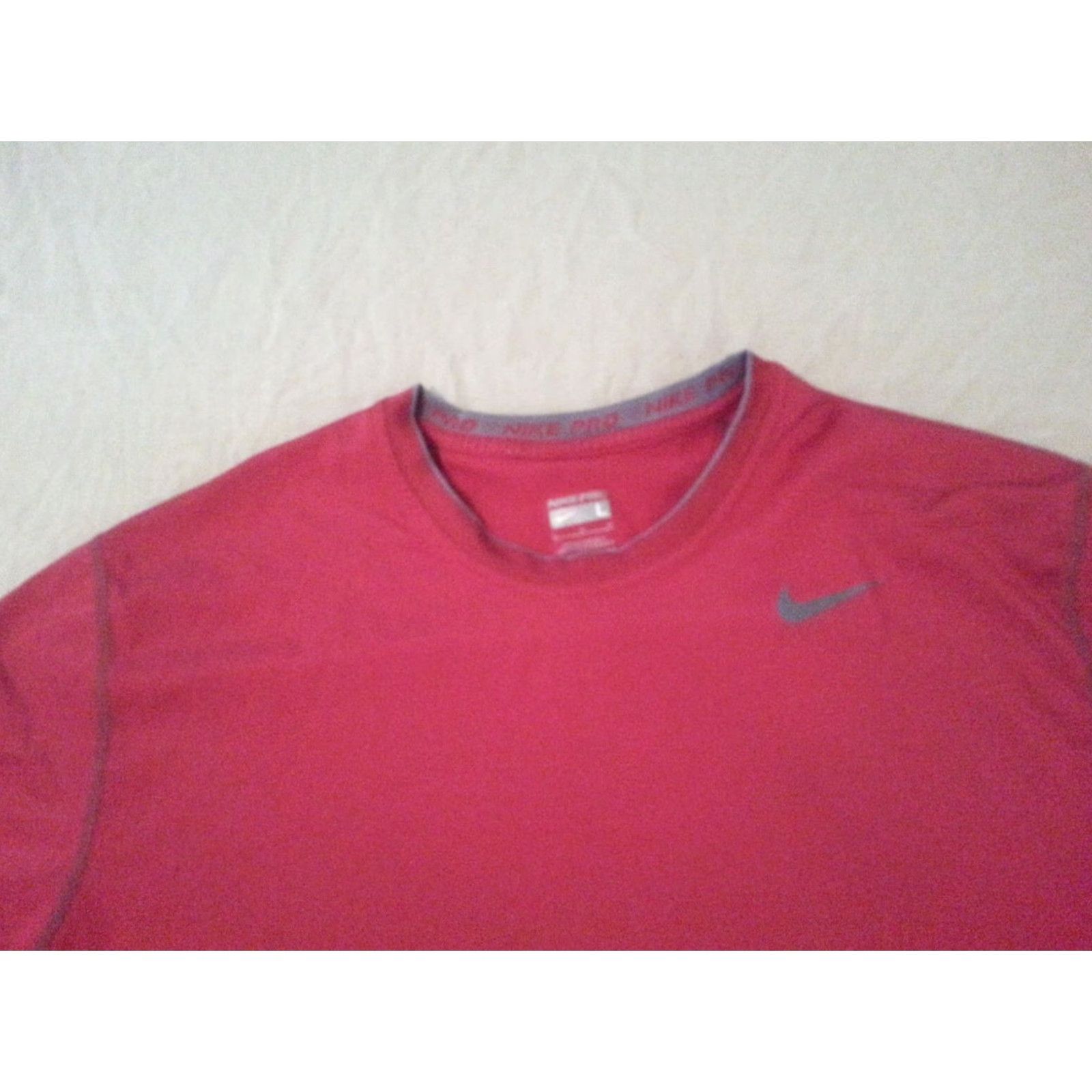 Nike Nike Pro Shirt Mens L Large Athletic Gym Workout T-Shirt Red Shirt Size US L / EU 52-54 / 3 - 5 Thumbnail