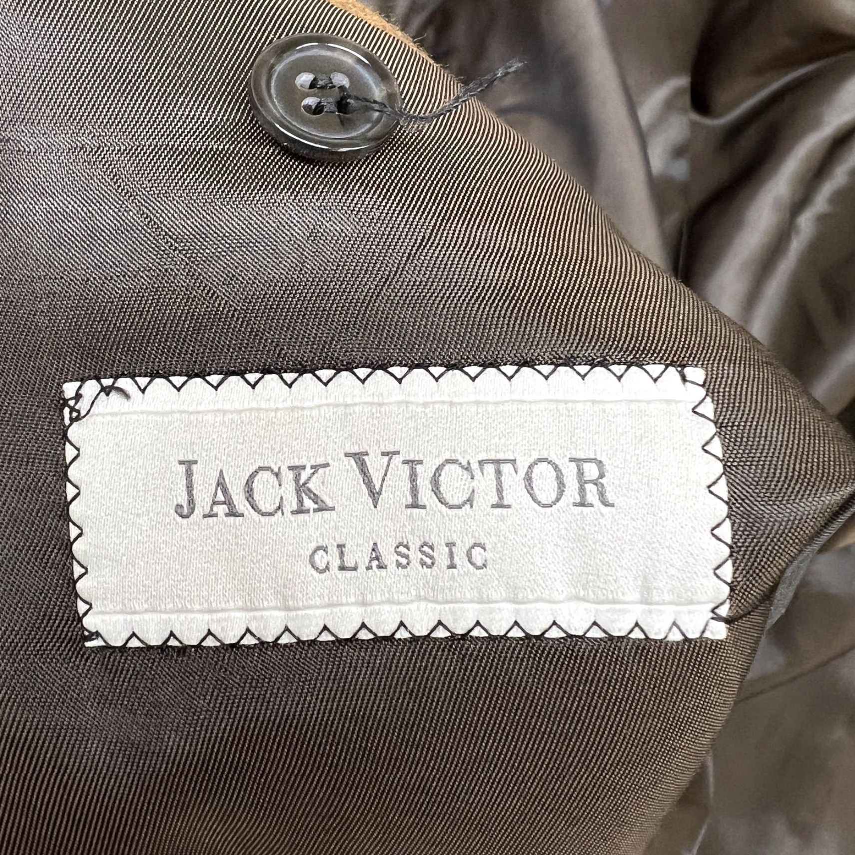 Jack Victor VINTAGE Jack Victor Blazer Sport Coat Mens 46 Brown 100% Cashmere Jacket Classic Canada Size 46R - 3 Thumbnail