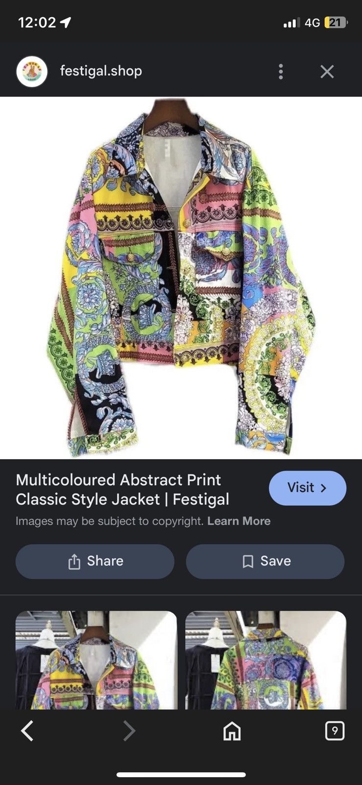 Other Multicolored abstract print classic style jacket Size L / US 10 / IT 46 - 12 Thumbnail
