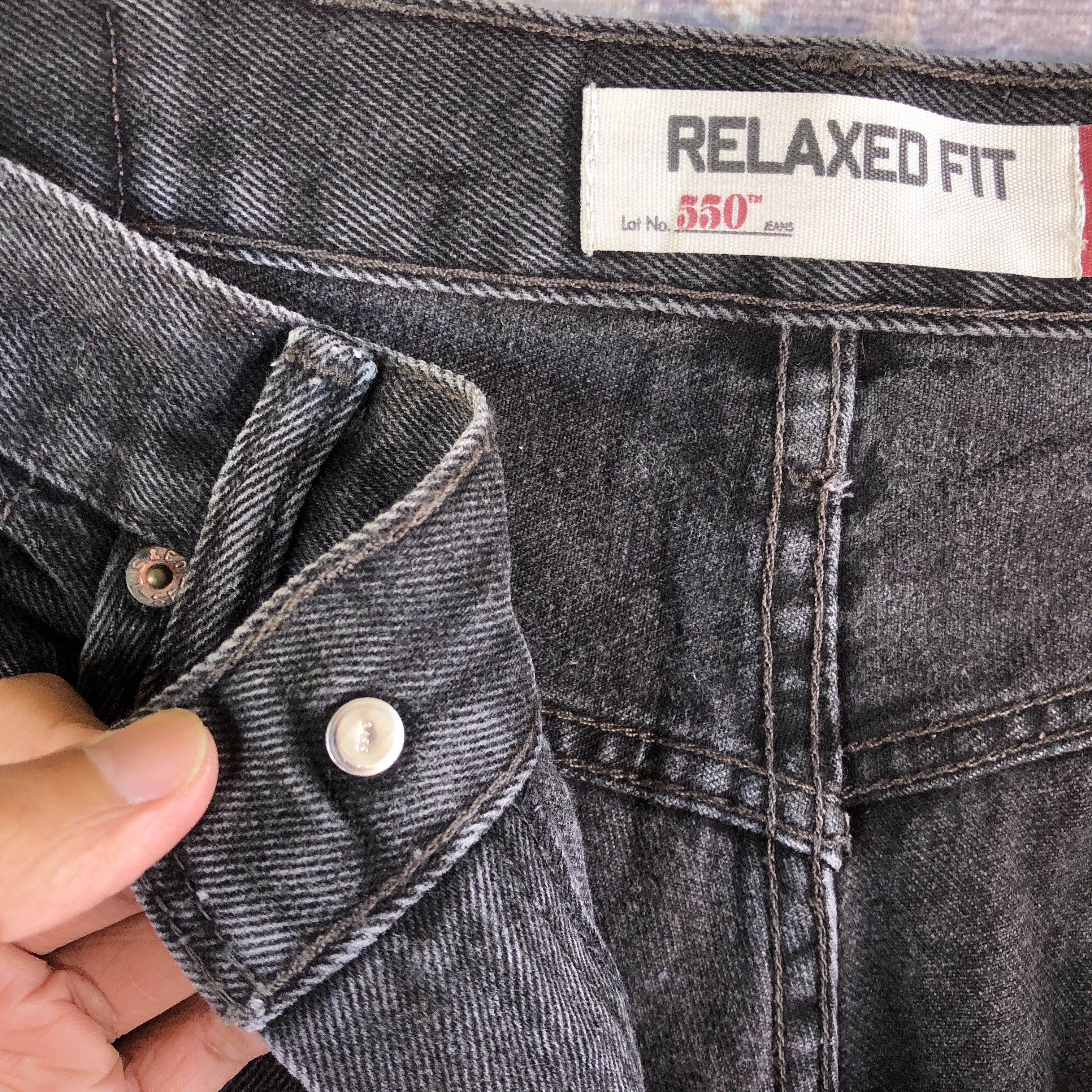 Levi's Vintage Distressed Levis 550 Jeans Levi's Faded Black Denim Size US 32 / EU 48 - 7 Thumbnail