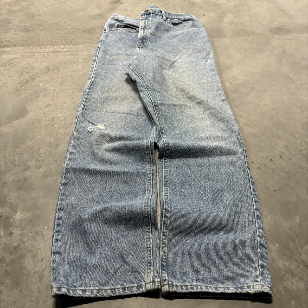 Japanese Brand × Vintage Crazy Vintage Y2K/2000s Light Wash Essential Denim Jeans! Size US 35 - 3 Thumbnail
