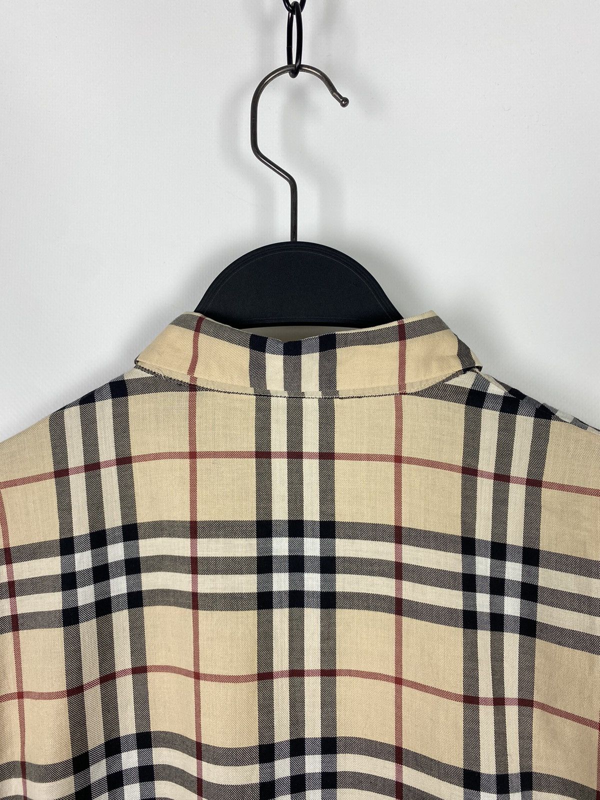 Burberry 1990s Vintage Burberry London Nova Check 3/4 Button Up Shirt Size L / US 10 / IT 46 - 11 Thumbnail