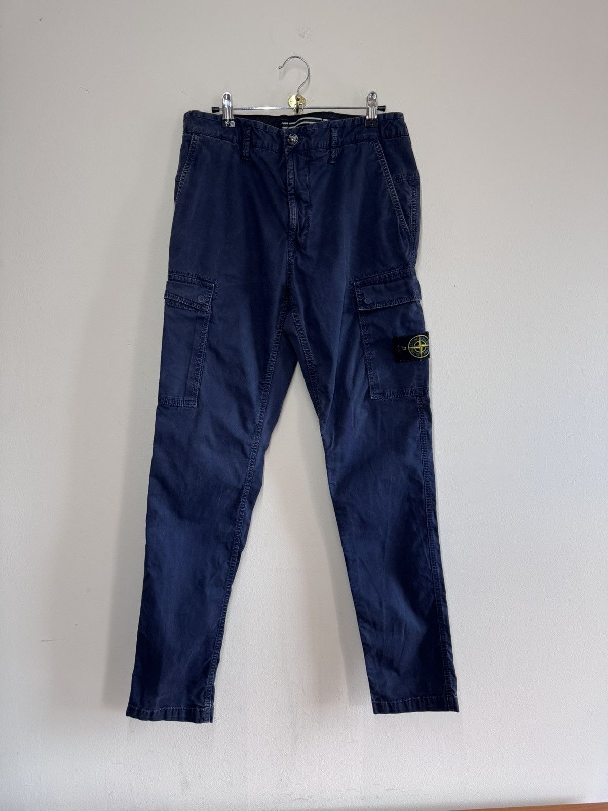 Stone Island Stone Island Marine Blue Garment Dyed Cargo Utility Pants 31 Size US 31 - 1 Thumbnail