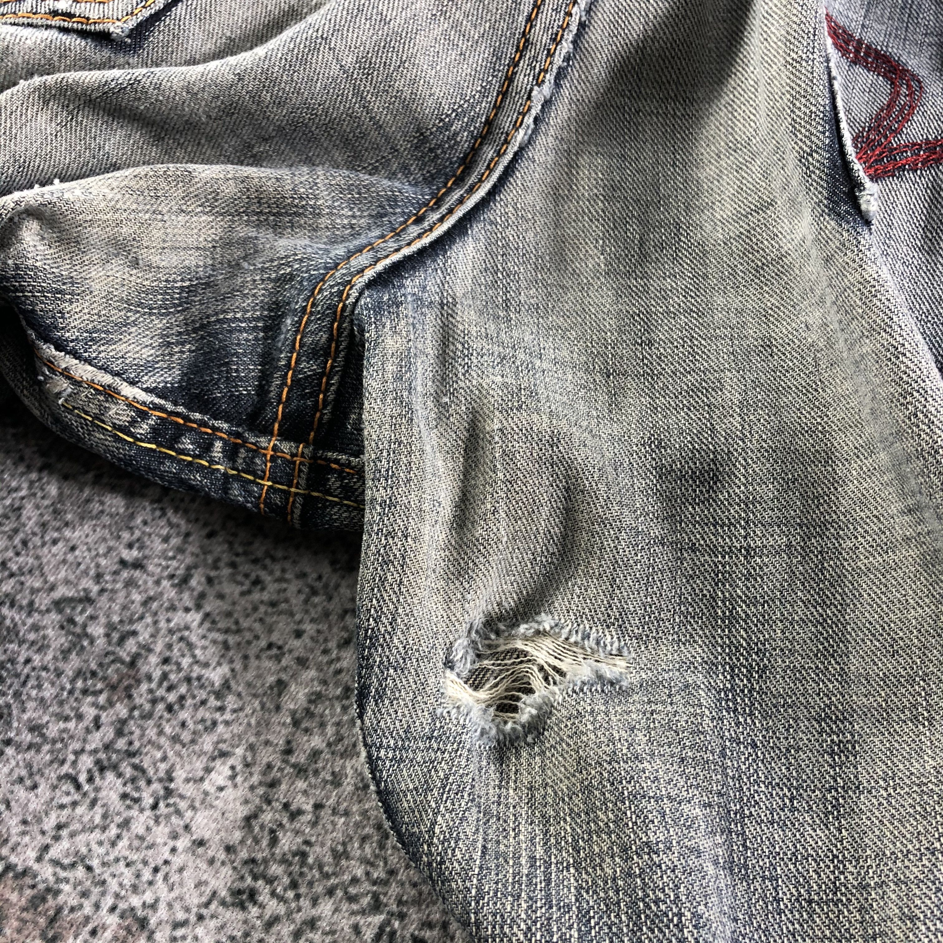 Edwin Distress Vintage Edwin Jeans Faded Blue KJ2391 Size US 30 / EU 46 - 8 Thumbnail
