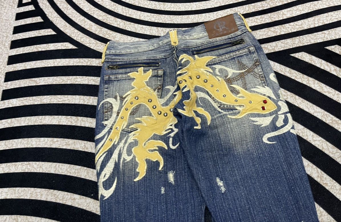 In The Attic 2000s IN THE ATTIC FLARE STUDDED EMBROIDERY JEANS RARE Size US 30 / EU 46 - 18 Thumbnail