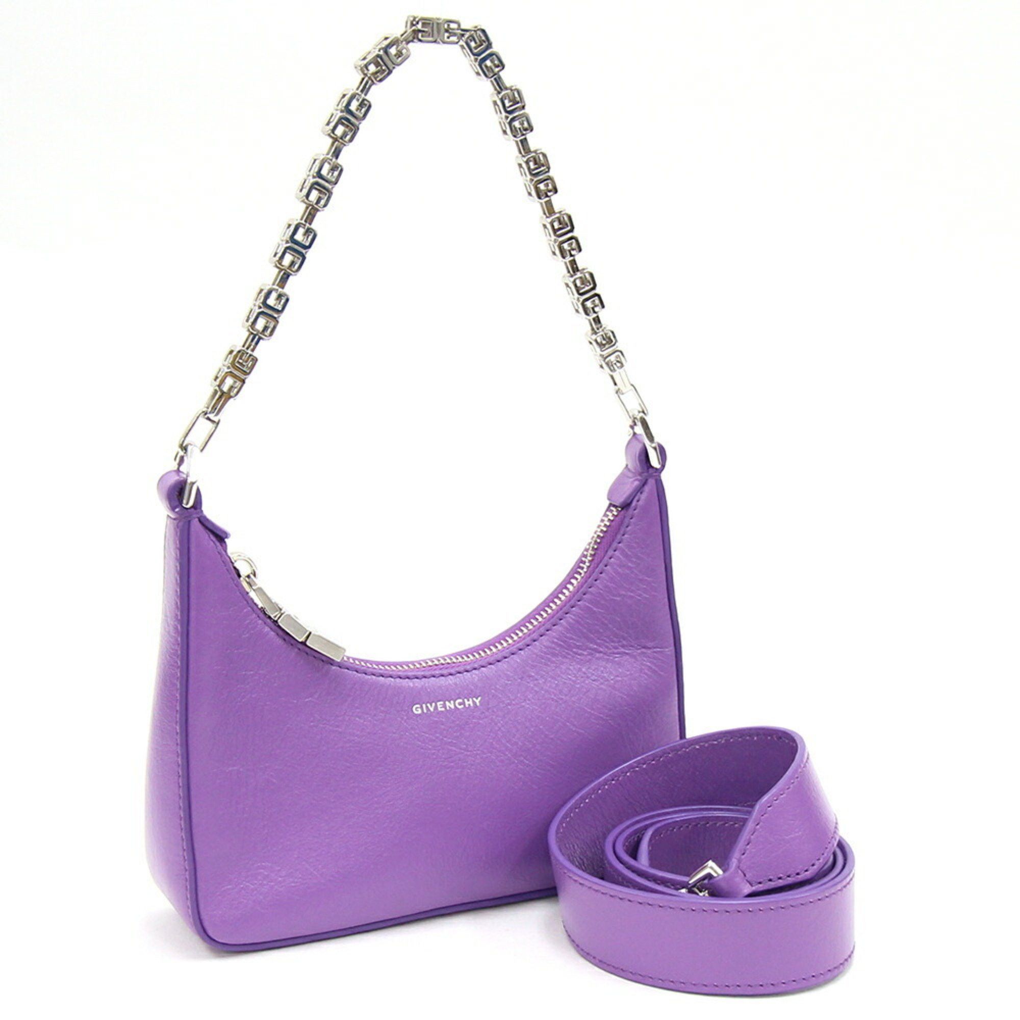 image of Givenchy Shoulder Bag Moon Cutout Bb50Qkb1Ld Purple Leather Ladies Givenchy, Women's