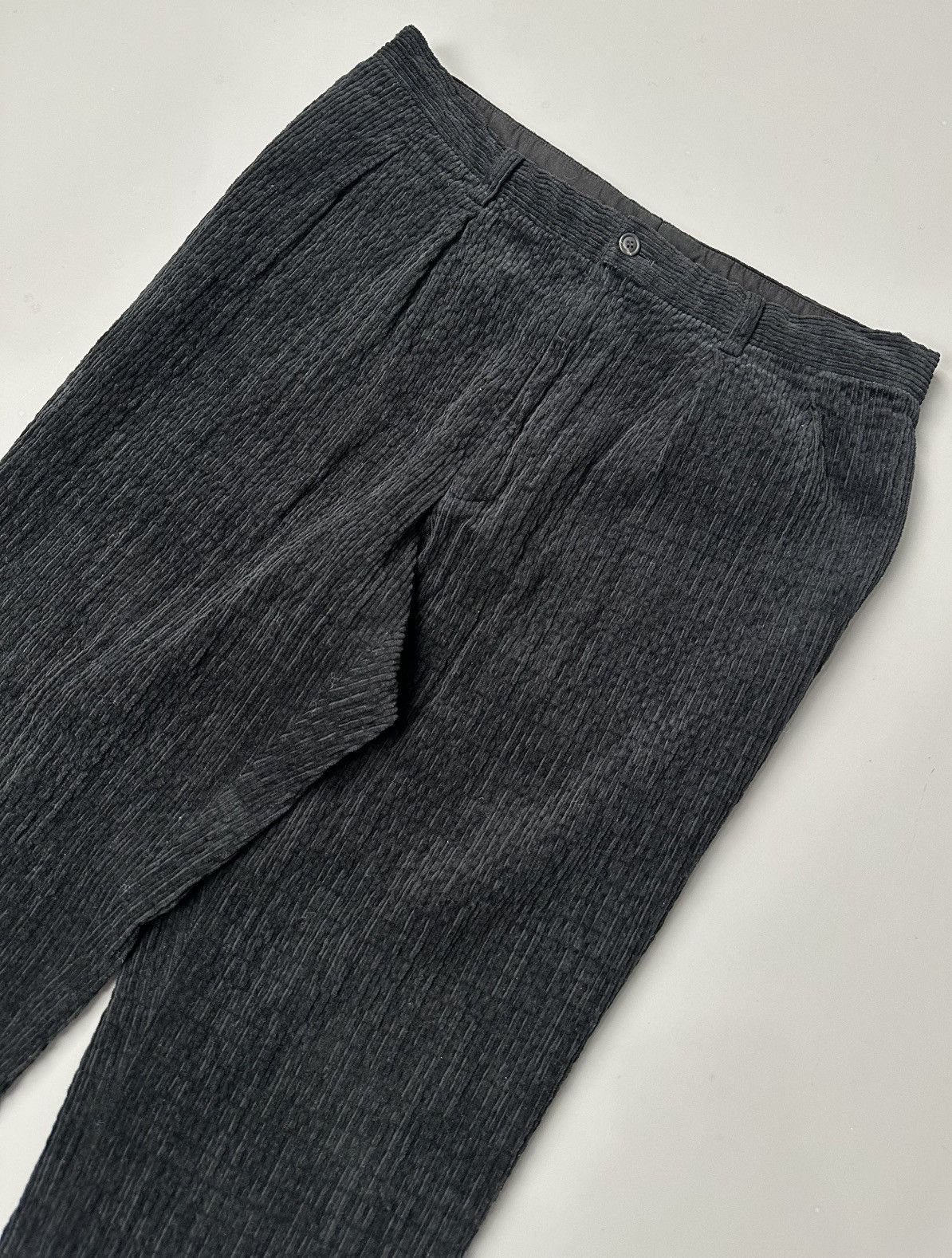 Issey Miyake Issey Miyake - Velour Cord Black Trouser - Men’s Size US 34 / EU 50 - 4 Thumbnail
