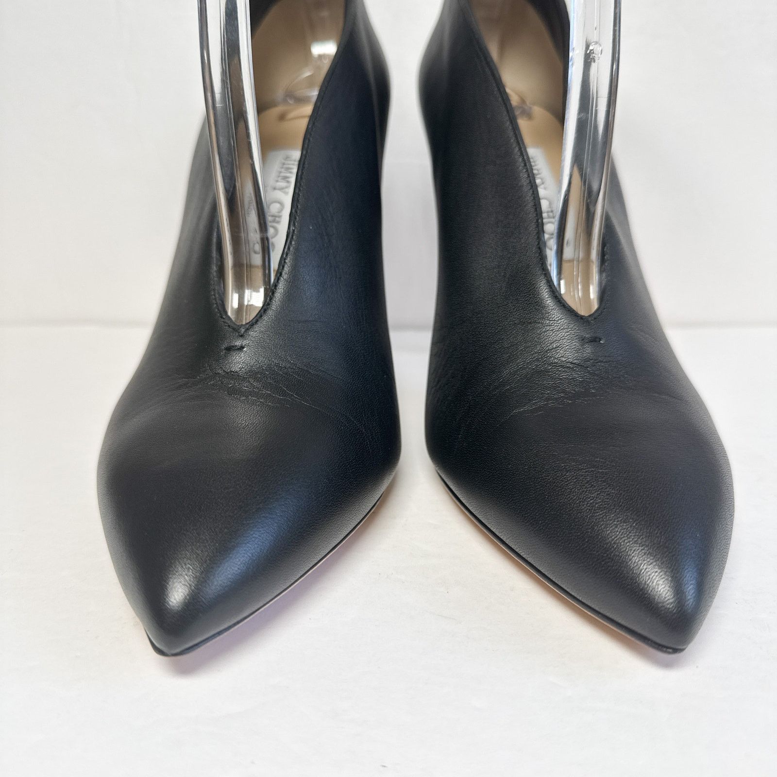 Jimmy Choo Jimmy Choo Lark 100 Studded Black Bootie Leather Heels 39.5 Size US 9.5 / IT 39.5 - 4 Thumbnail