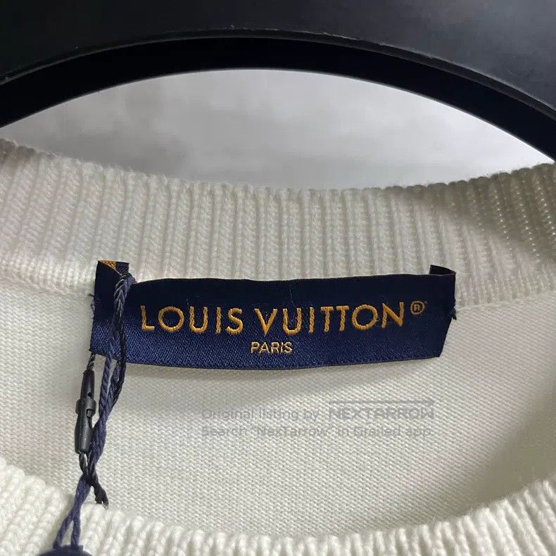 Louis Vuitton Louis Vuitton White Logo printed crewneck T-shirt Size US L / EU 52-54 / 3 - 2 Thumbnail