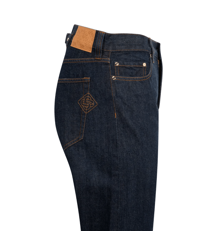 Casablanca o1h1sh11225 Selvedge Embroidered Laurel Jeans in Blue Size US 36 / EU 52 - 3 Thumbnail
