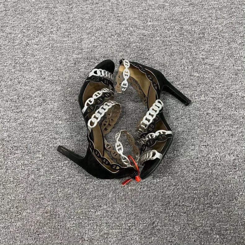 Hermes Hermes High Heels with Chain Detail-2506 Size US 4 / IT 34 - 5 Thumbnail