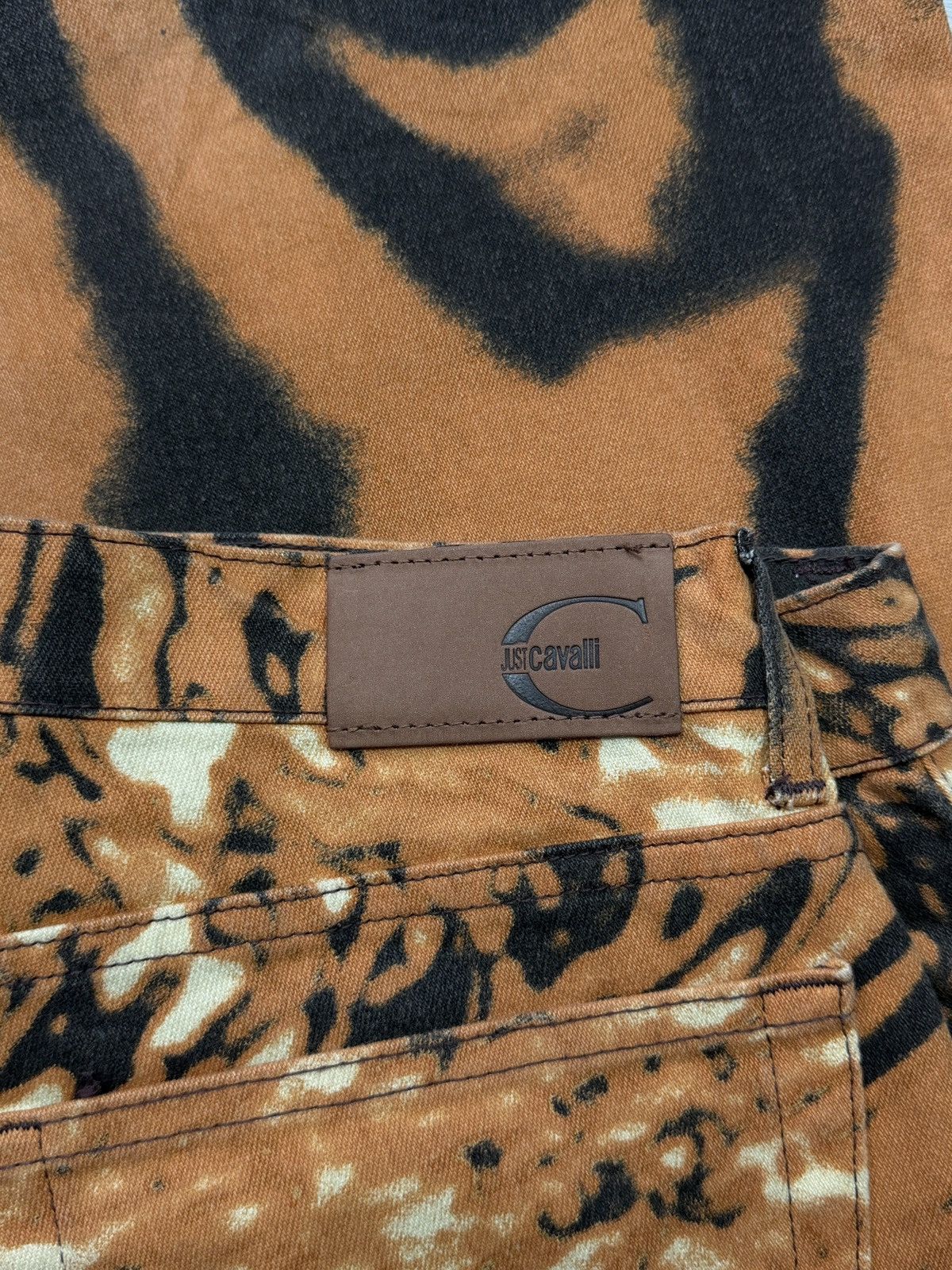 Roberto Cavalli Roberto Cavalli S/S2002 Flared Psychedelic Lava Denim Jeans Size US 32 / EU 48 - 11 Thumbnail