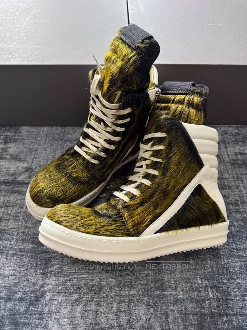 Rick Owens RICK OWENS Washed Green Horsehair Triangular Design Size US 8 / EU 41 - 1 Thumbnail