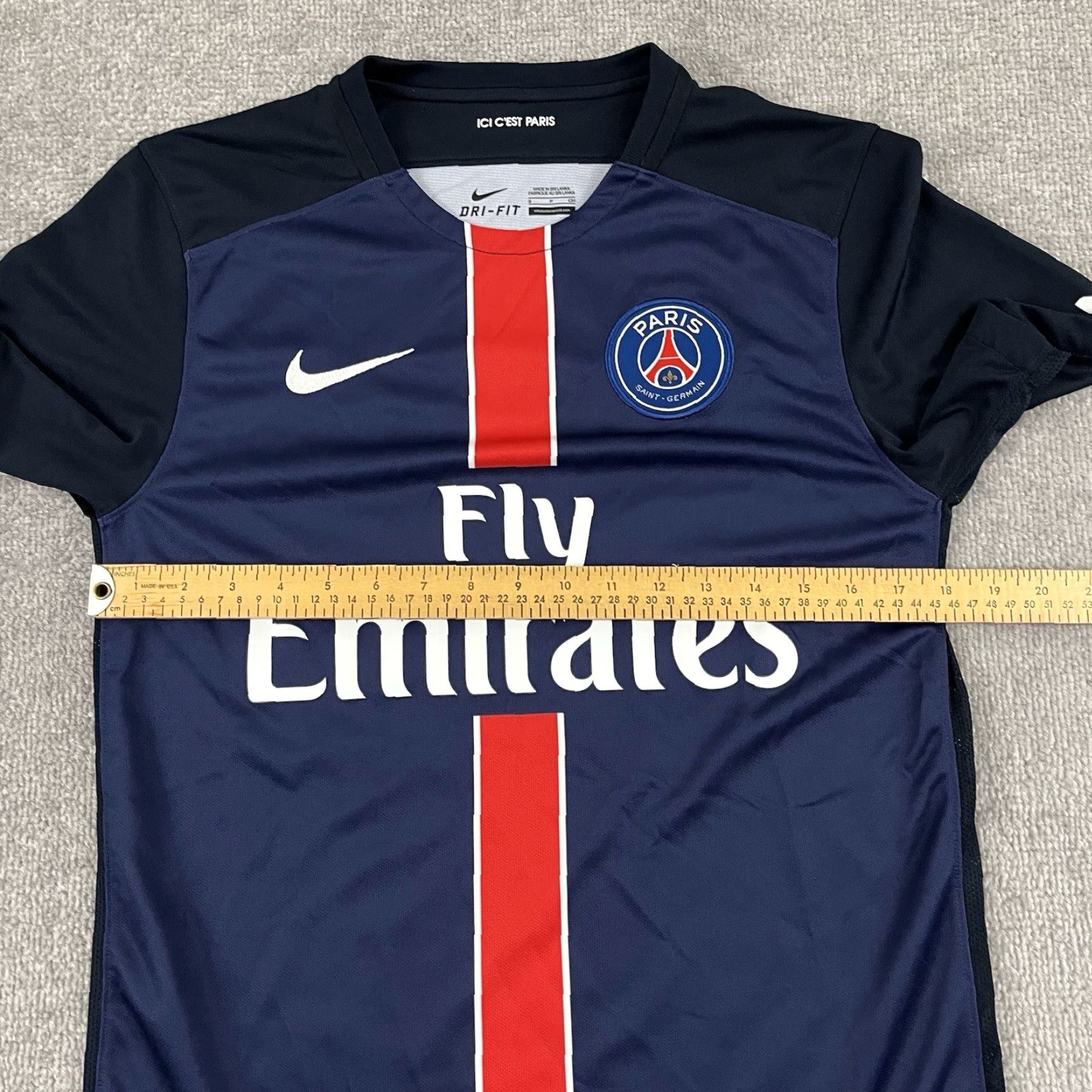 Nike VINTAGE Nike Shirt Mens Small Blue PSG Paris Saint Germain 2015/16 Home Jersey Soccer Size US S / EU 44-46 / 1 - 4 Thumbnail