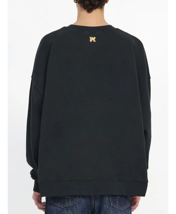 Palm Angels o1y0325 Logo Crewneck Sweatshirt in Black Size US M / EU 48-50 / 2 - 4 Thumbnail
