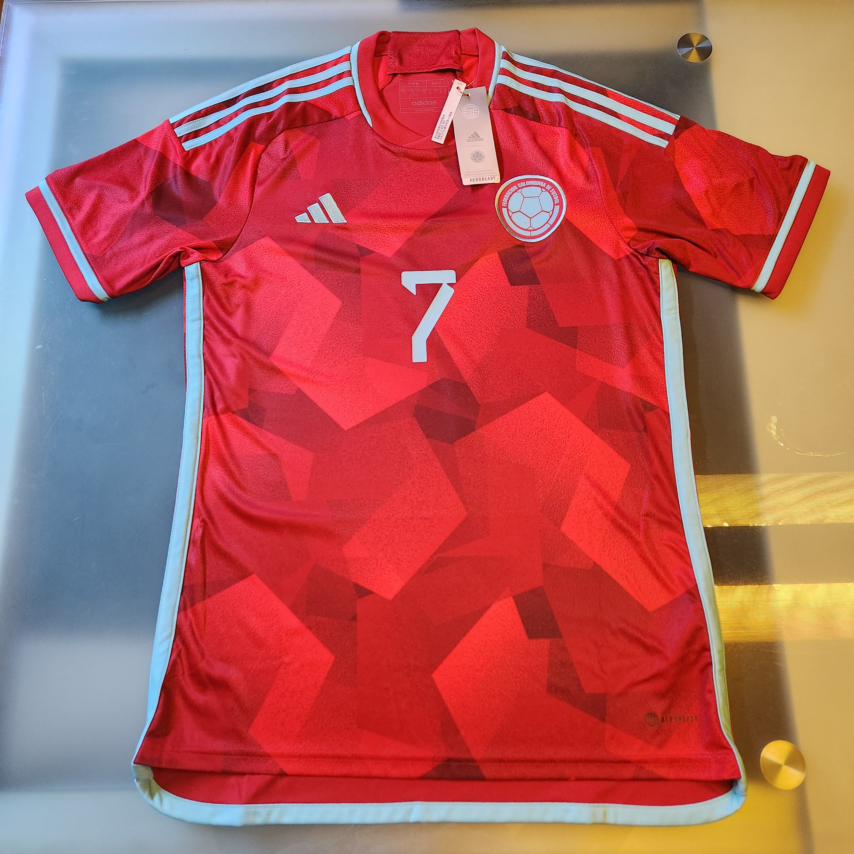 Adidas Authentic Colombia LUIS DIAZ 2022-2023 Away Jersey 22/23 Size US M / EU 48-50 / 2 - 2 Thumbnail