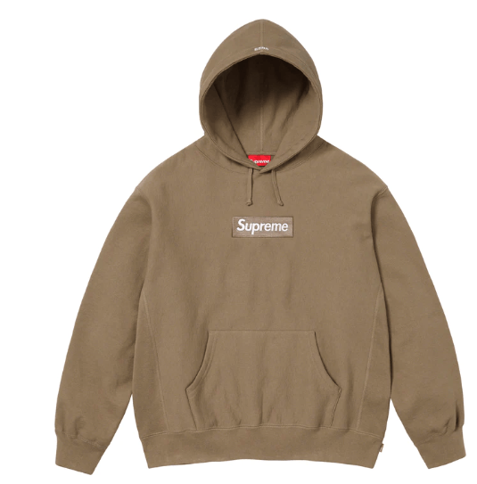 Supreme Supreme Box Logo Hooded Sweatshirt Dark Sand XL (FW23) | Grailed