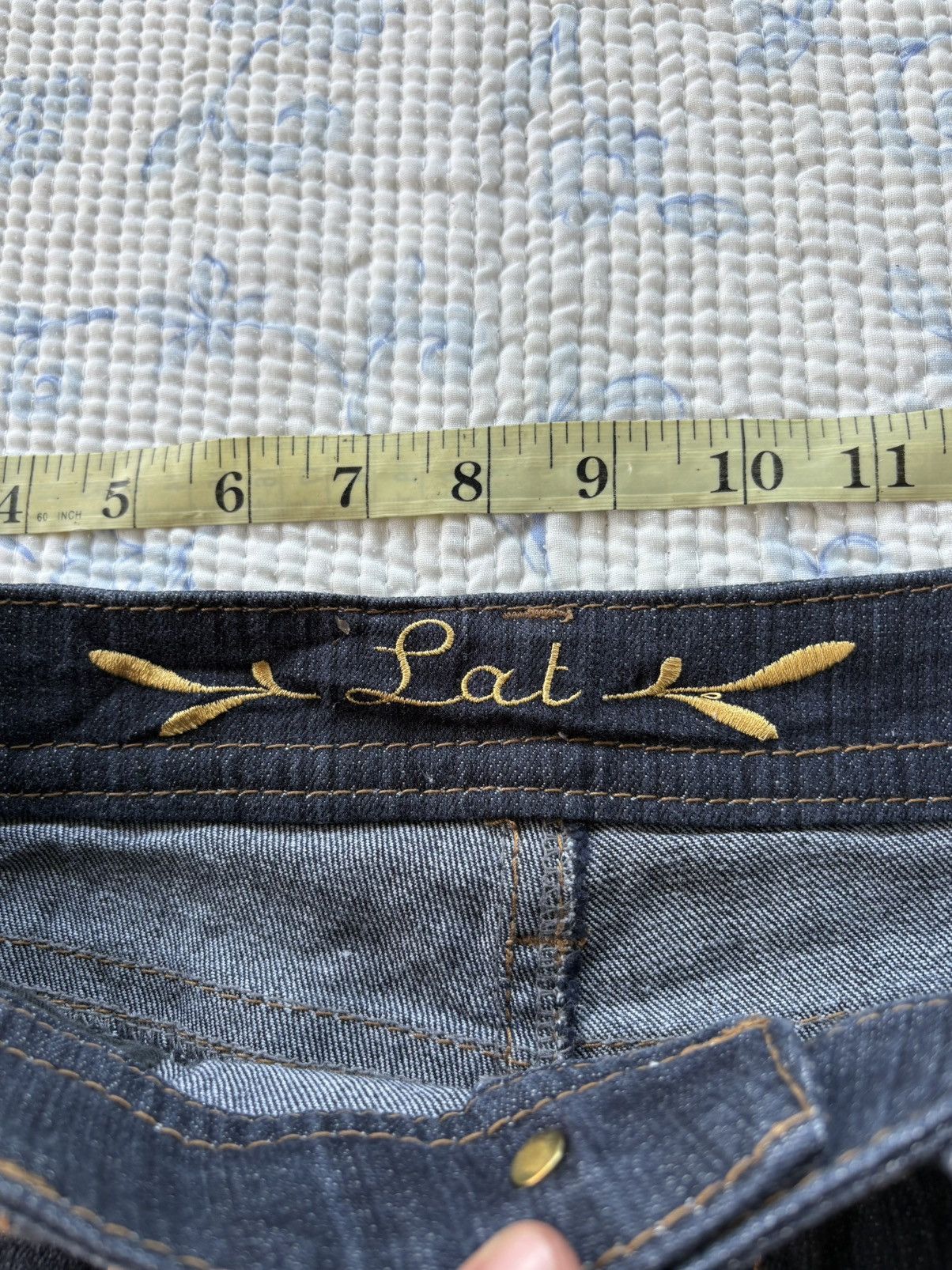 Other Lat International World Jeans Streetwear Flared Denim Size US 33 - 15 Thumbnail