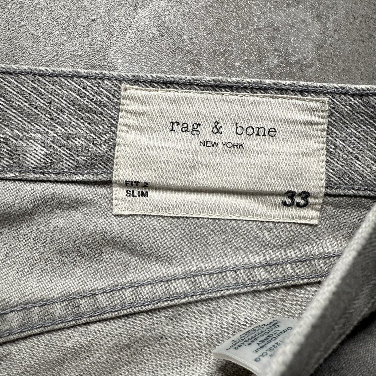 Rag & Bone Rag & Bone Jeans 34x31 Light Gray Fit Slim Stretch Denim Size US 34 / EU 50 - 9 Thumbnail