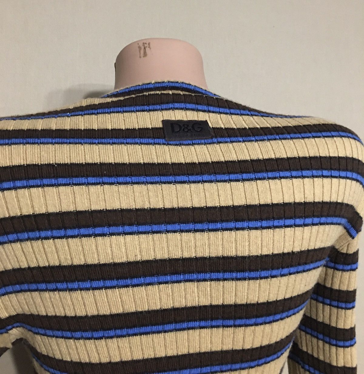 Dolce & Gabbana Dolce & Gabbana Wool Blend Striped Womens Sweater Size S / US 4 / IT 40 - 6 Thumbnail
