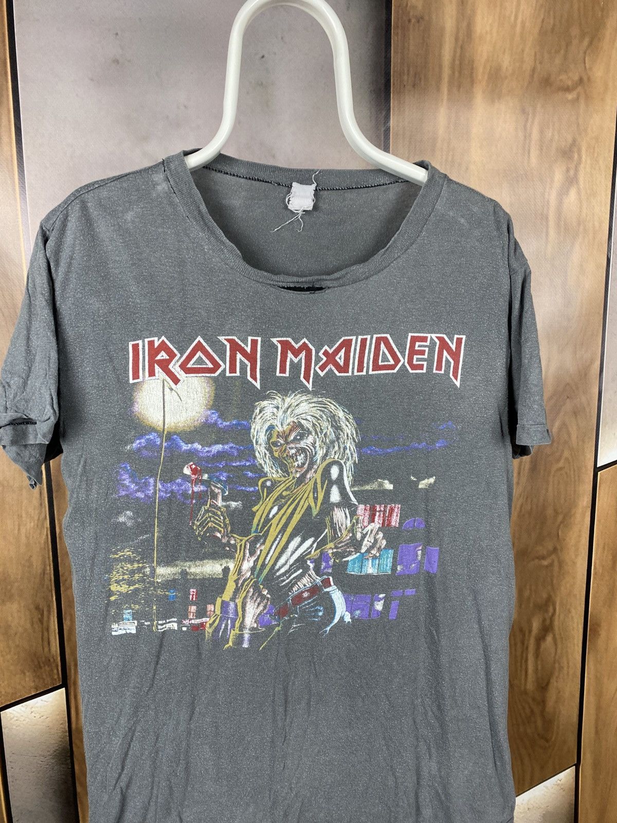Iron Maiden 🧟Vintage 80s T-Shirt Iton Maiden Killers Album Promo Tee🧟 Size US L / EU 52-54 / 3 - 2 Thumbnail