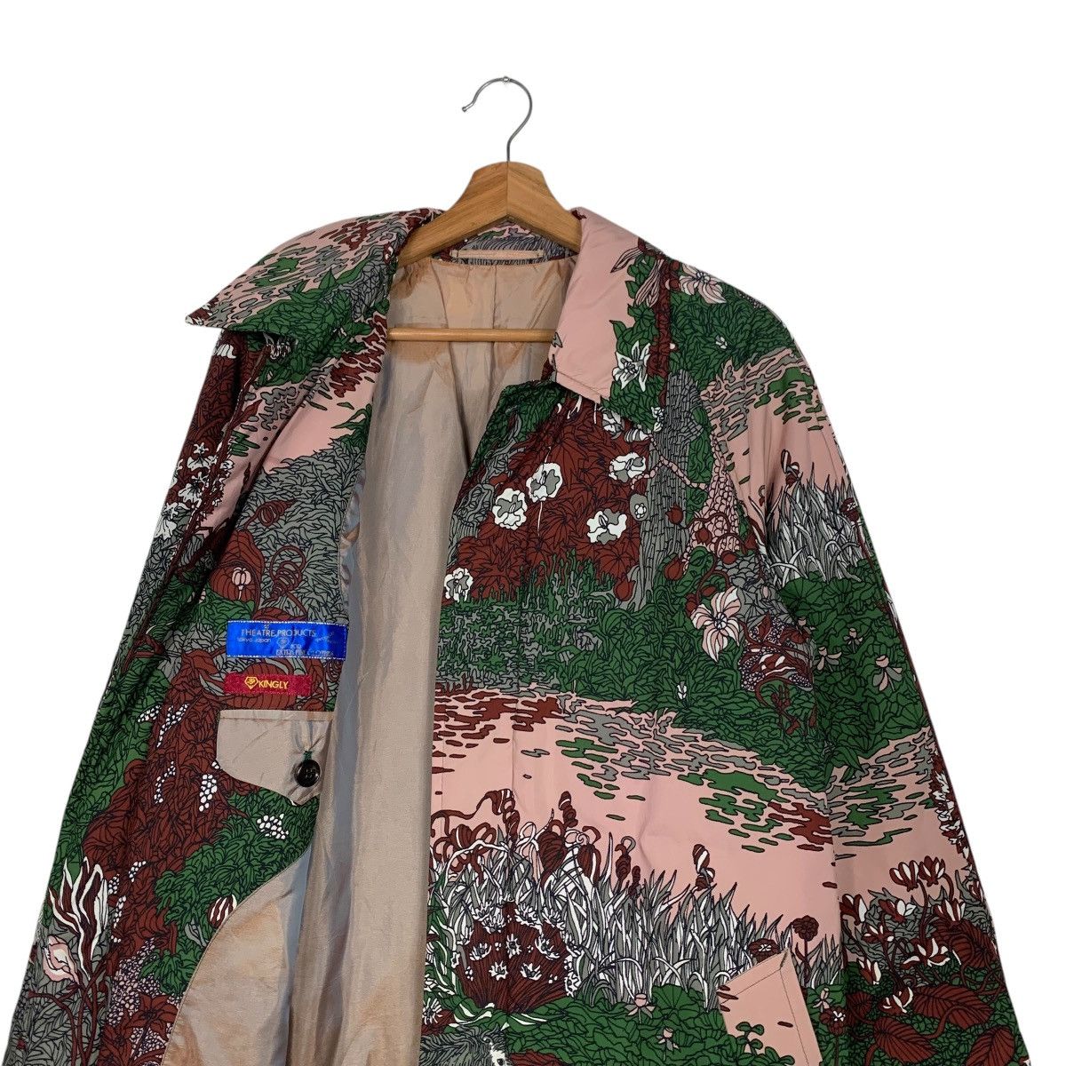 Japanese Brand THEATRE Motif Design Fullprint Overcoat Jacket #2032-C88 Size US M / EU 48-50 / 2 - 10 Thumbnail