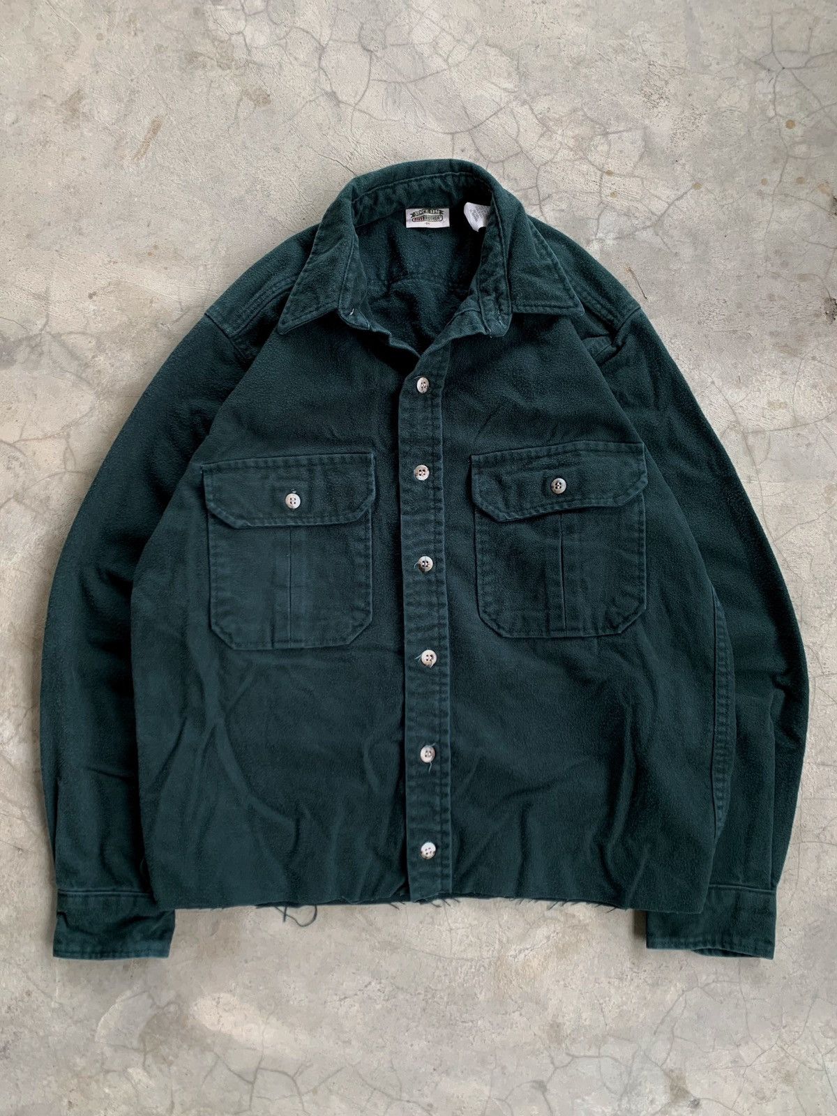 Vintage Cropped button up shirt double pocket Fivebrother boxy Size US M / EU 48-50 / 2 - 1 Thumbnail