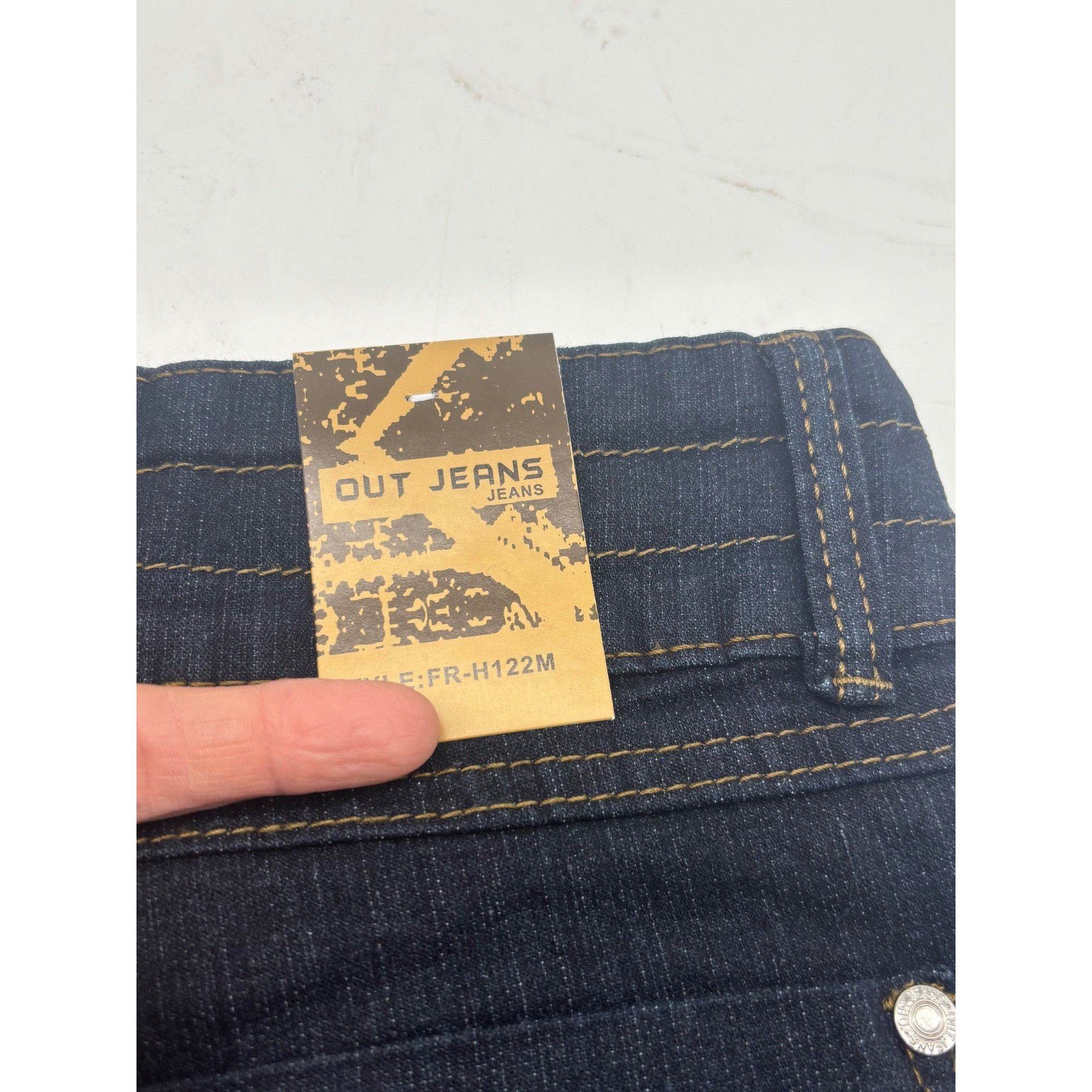 Other Out Jeans Women’s Cross-stitch Straight Leg Stretch Jeans, D Size 28" / US 6 / IT 42 - 8 Thumbnail