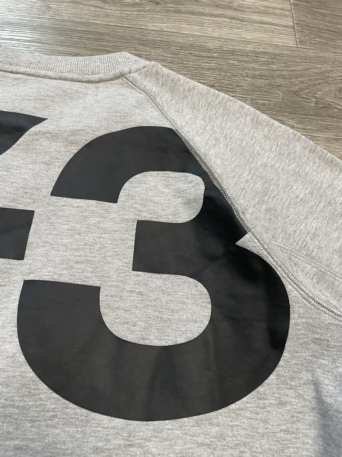 Yohji Yamamoto Yohji Yamamoto x Adidas Y-3 Big Logo Gray Sweatshirt Size US M / EU 48-50 / 2 - 21 Thumbnail