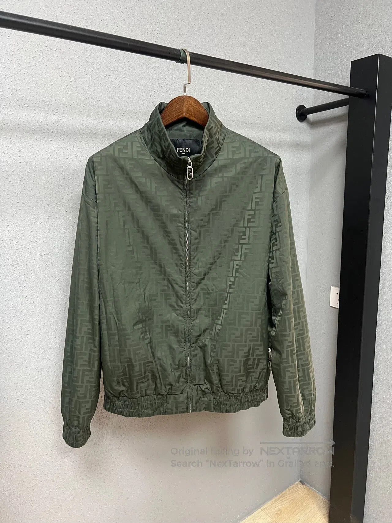 Fendi FENDI Olive Green All-Over Print Jacket| Size US L / EU 52-54 / 3 - 1 Thumbnail