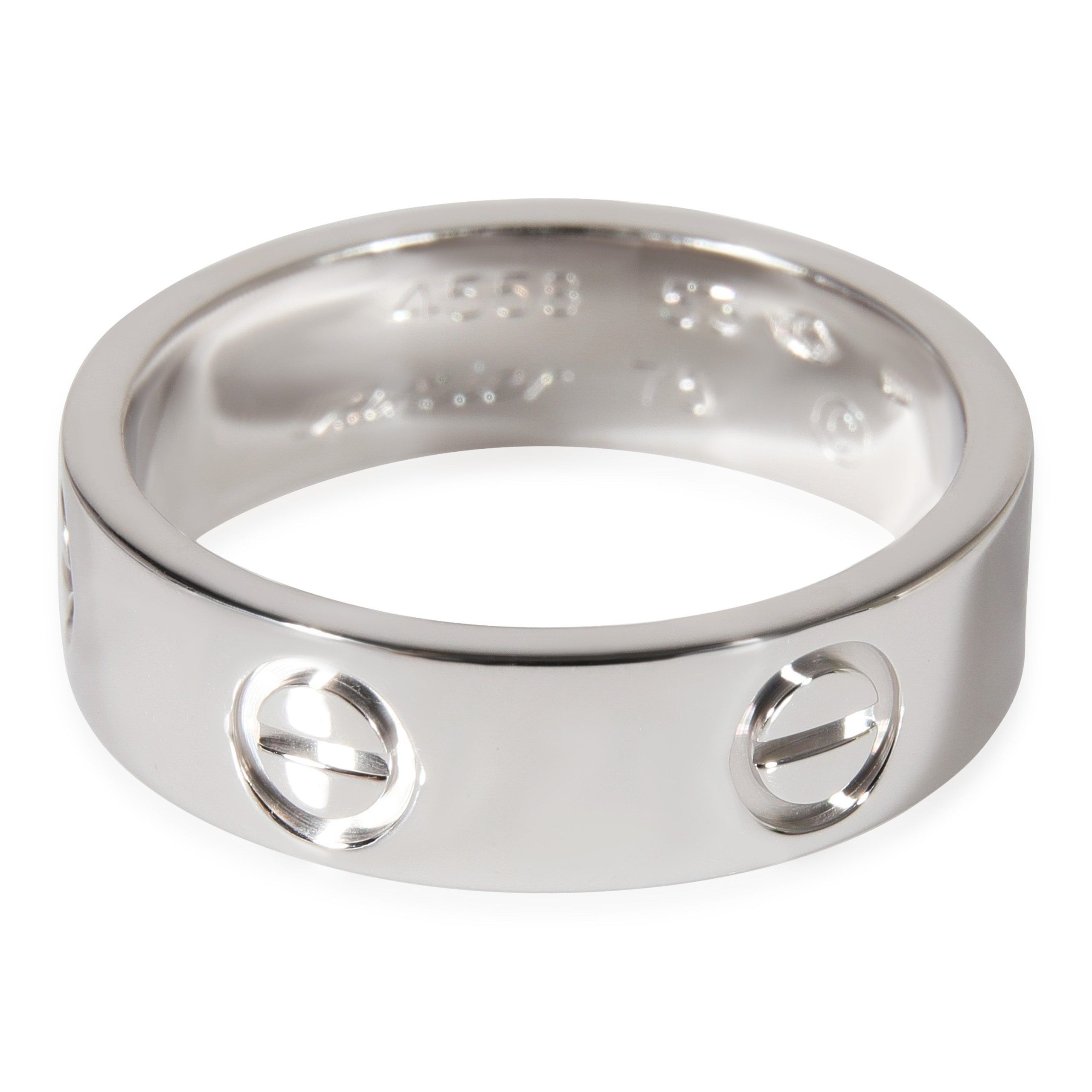 image of Cartier Love Ring In 18K White Gold, Women's