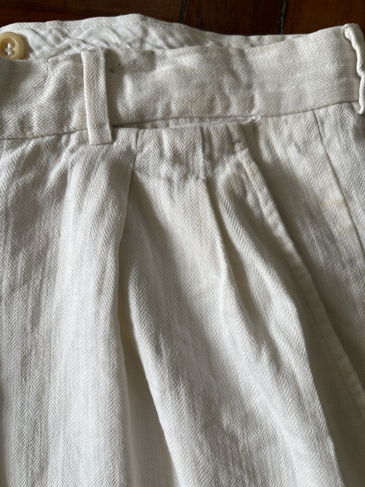 Hermes Hermes white linen shorts Size US 32 / EU 48 - 4 Thumbnail