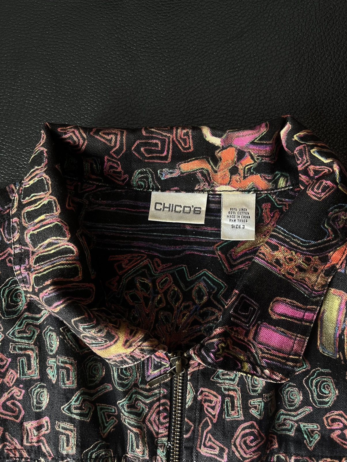 Chicos Psicodelic Monkeys Dance Chico’s Jacket Size US M / EU 48-50 / 2 - 2 Thumbnail