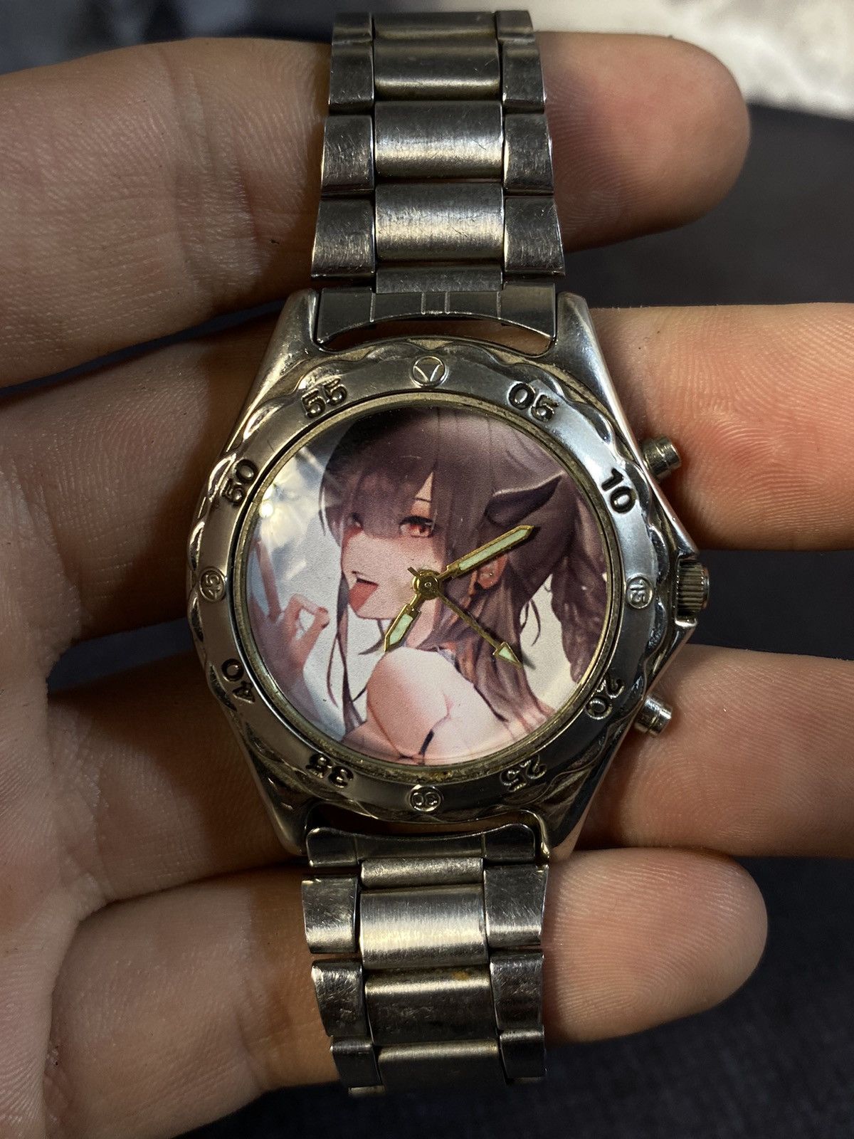 Japanese Brand Ahegao Anime Tyan Watch with Metal Bracelet Size ONE SIZE - 6 Thumbnail