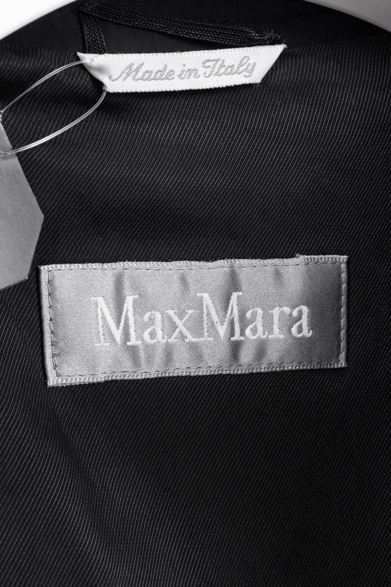Max Mara Max Mara Black Nylon-Blend Taffeta Mac Coat Size XS / US 0-2 / IT 36-38 - 8 Thumbnail