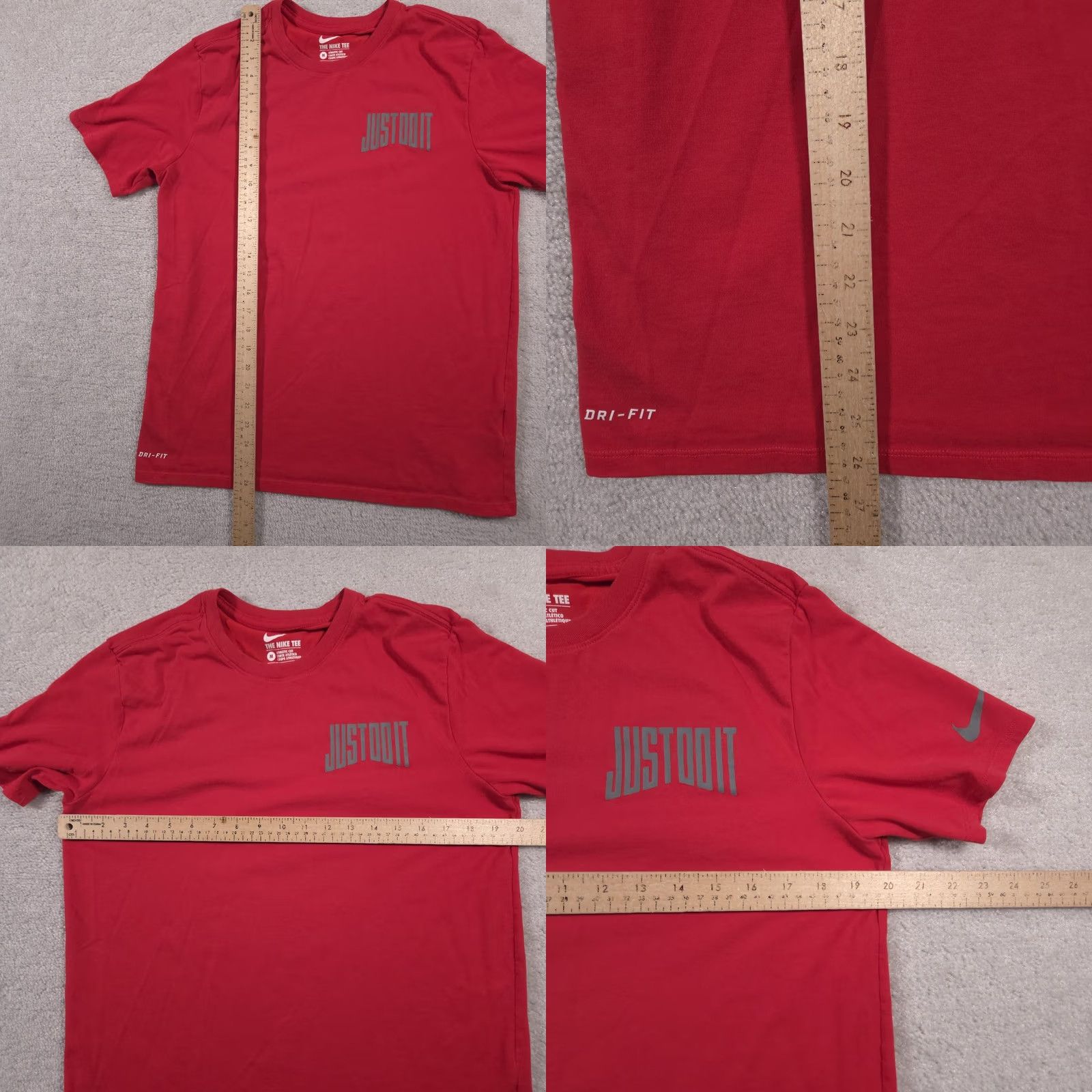 Nike Nike Shirt Mens Medium Red Dri-FIT Just Do It Graphic Athletic Training Tee Size US M / EU 48-50 / 2 - 8 Thumbnail