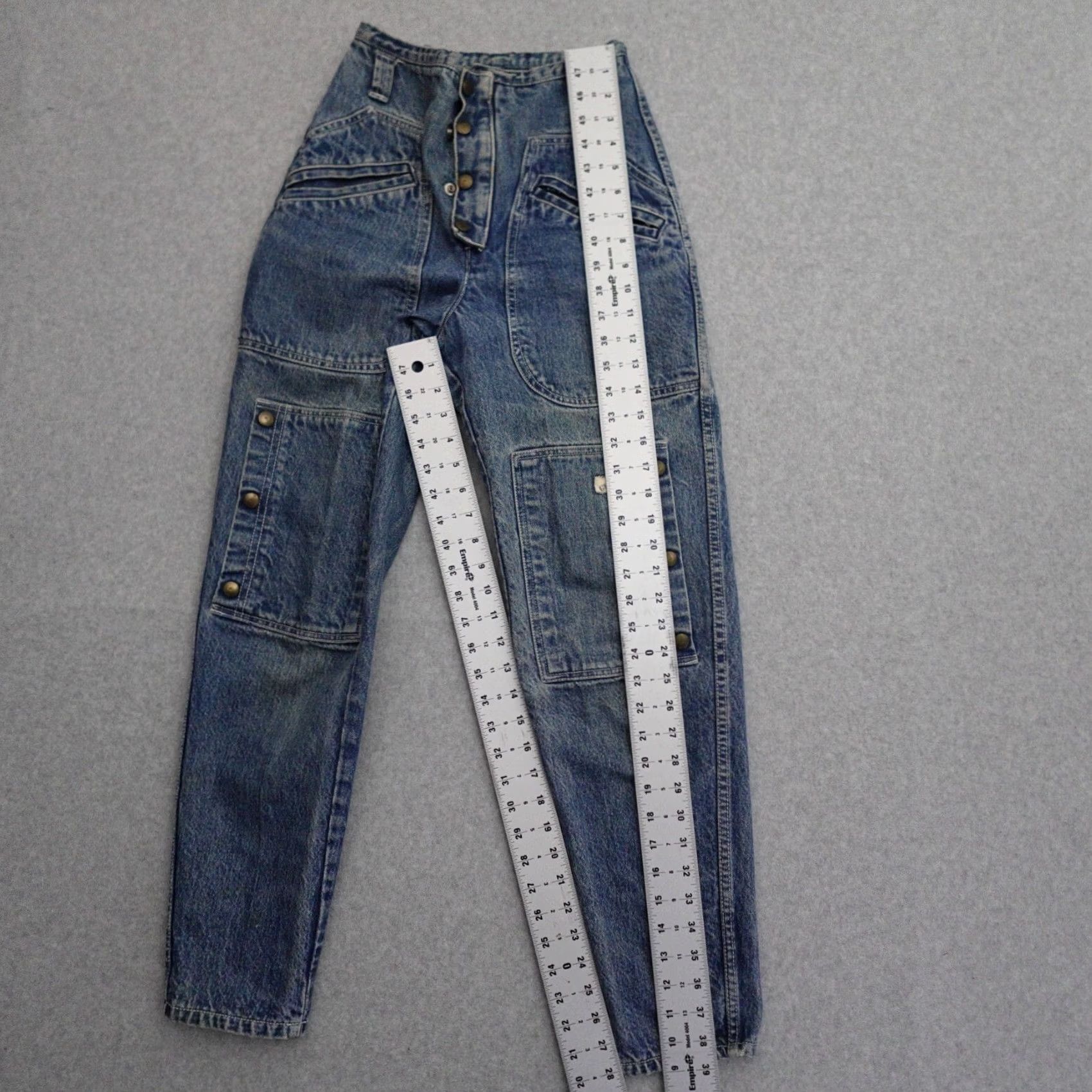 Guess VINTAGE GUESS Womens Jeans Snap-pocket High Waist Mom Blue 24 Pockets MEASUREMENTS ARE PROVIDED IN PICTURES Mens Girls Girls Size 42" / US 20 - 4 Thumbnail