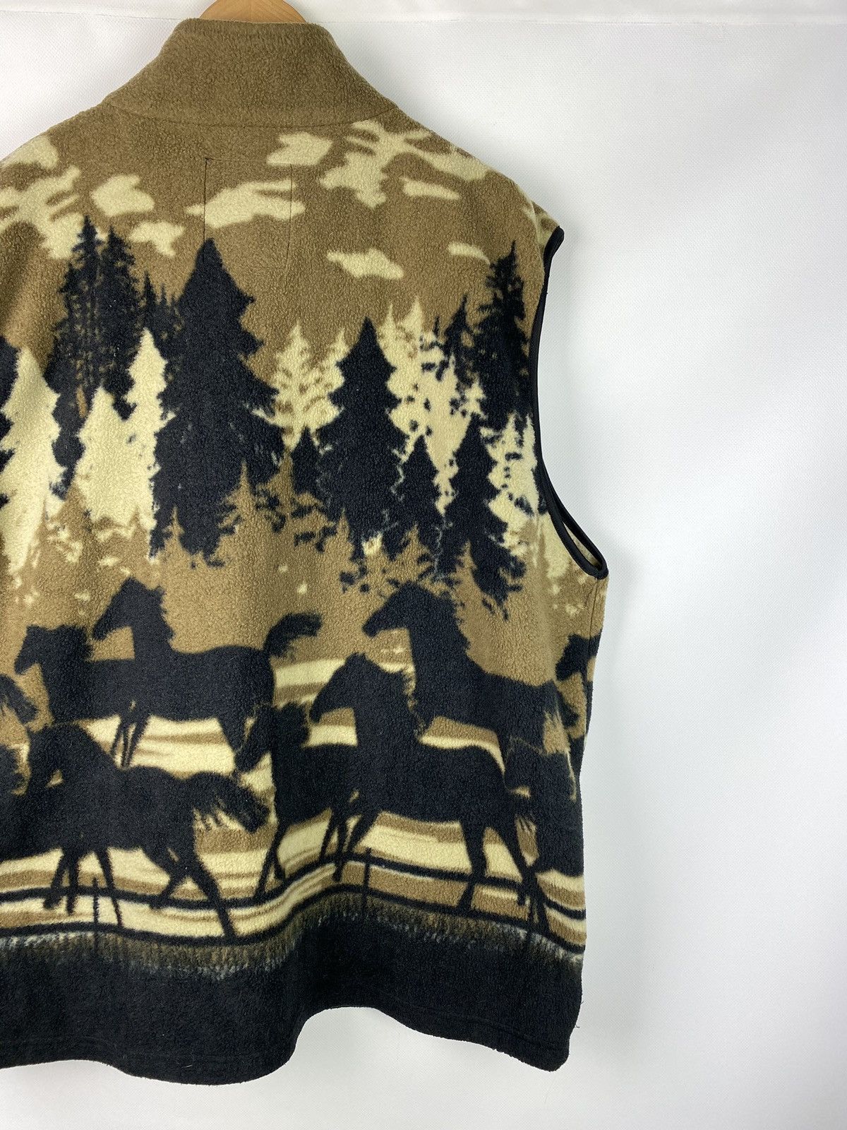 Japanese Brand Horses Animal Pattern Fleece Vest Waistcoat Size 3XL Size US XXL / EU 58 / 5 - 14 Thumbnail