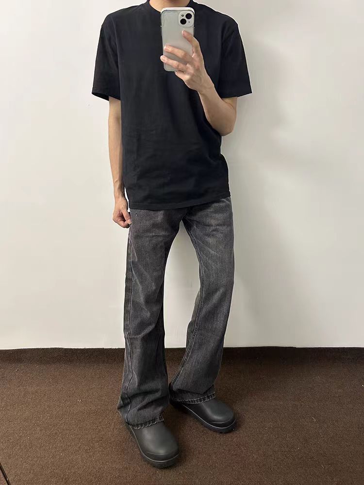 Japanese Brand × Jean Street Y2K Washed Cat Whiskers Micro Flare Vintage Jeans Size US 30 / EU 46 - 5 Thumbnail