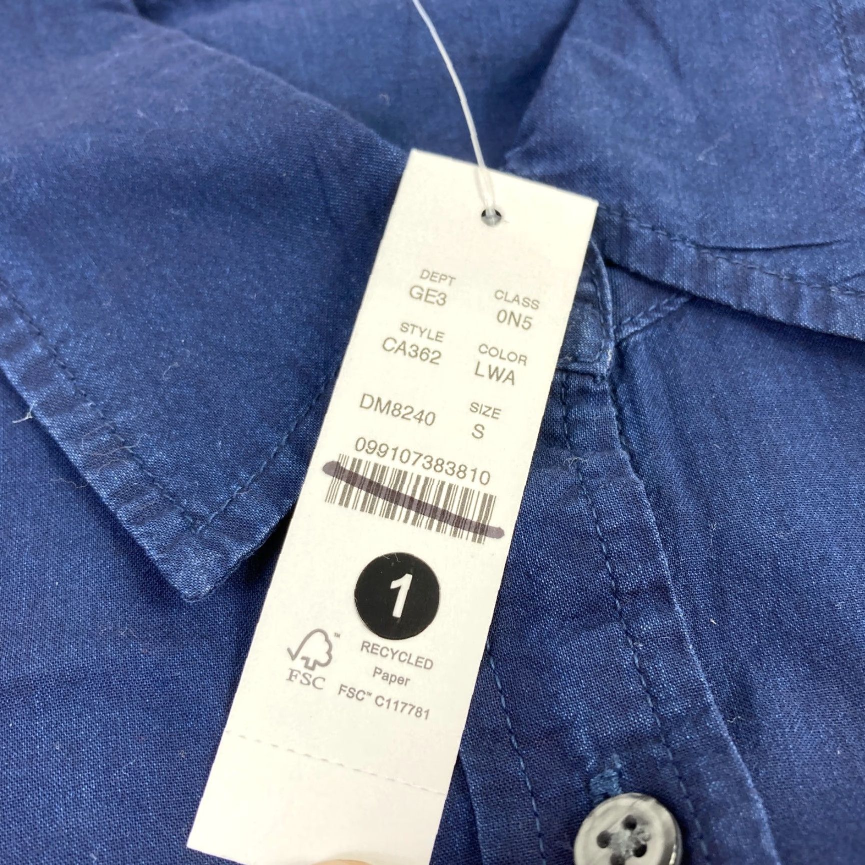 J.Crew J.CREW Shirt Dress Women's Small Blue Cinched Waist Cotton Voile Breezy Cover Up Size S / US 4 / IT 40 - 6 Thumbnail