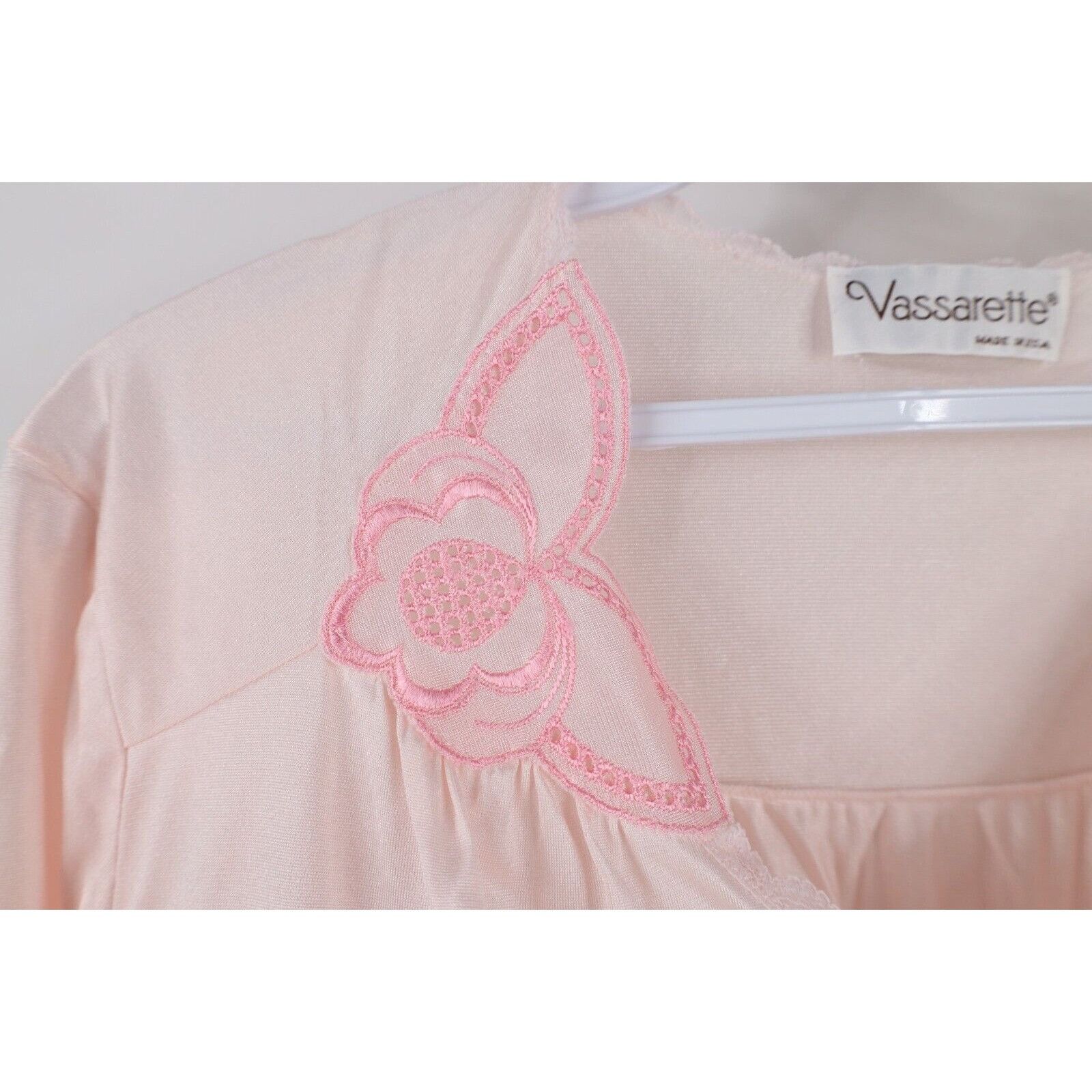 Vintage Vintage 70s Vassarette Fairy Lace Flower Sheer Night Gown Size L / US 10 / IT 46 - 9 Thumbnail