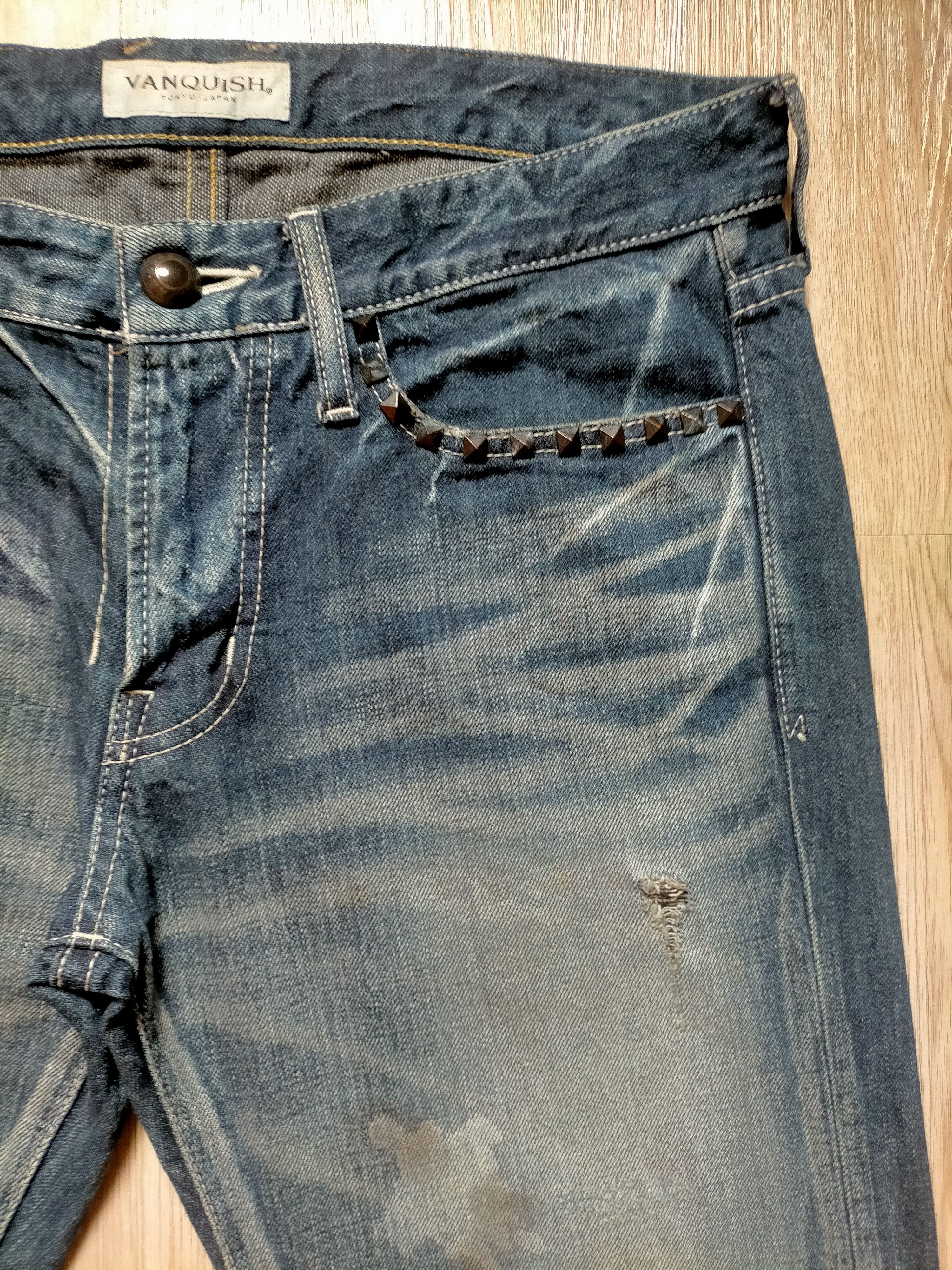 Japanese Brand Flare Jeans Vanquish Japan Studed Boot Cut Denim Size US 33 - 5 Thumbnail