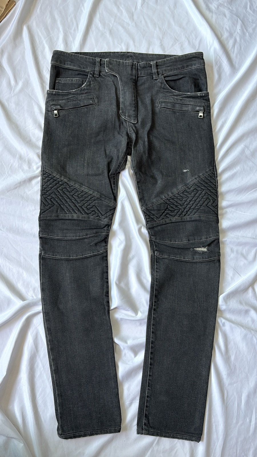 Balmain Balmain Quilting Biker Jean Size US 31 - 2 Thumbnail