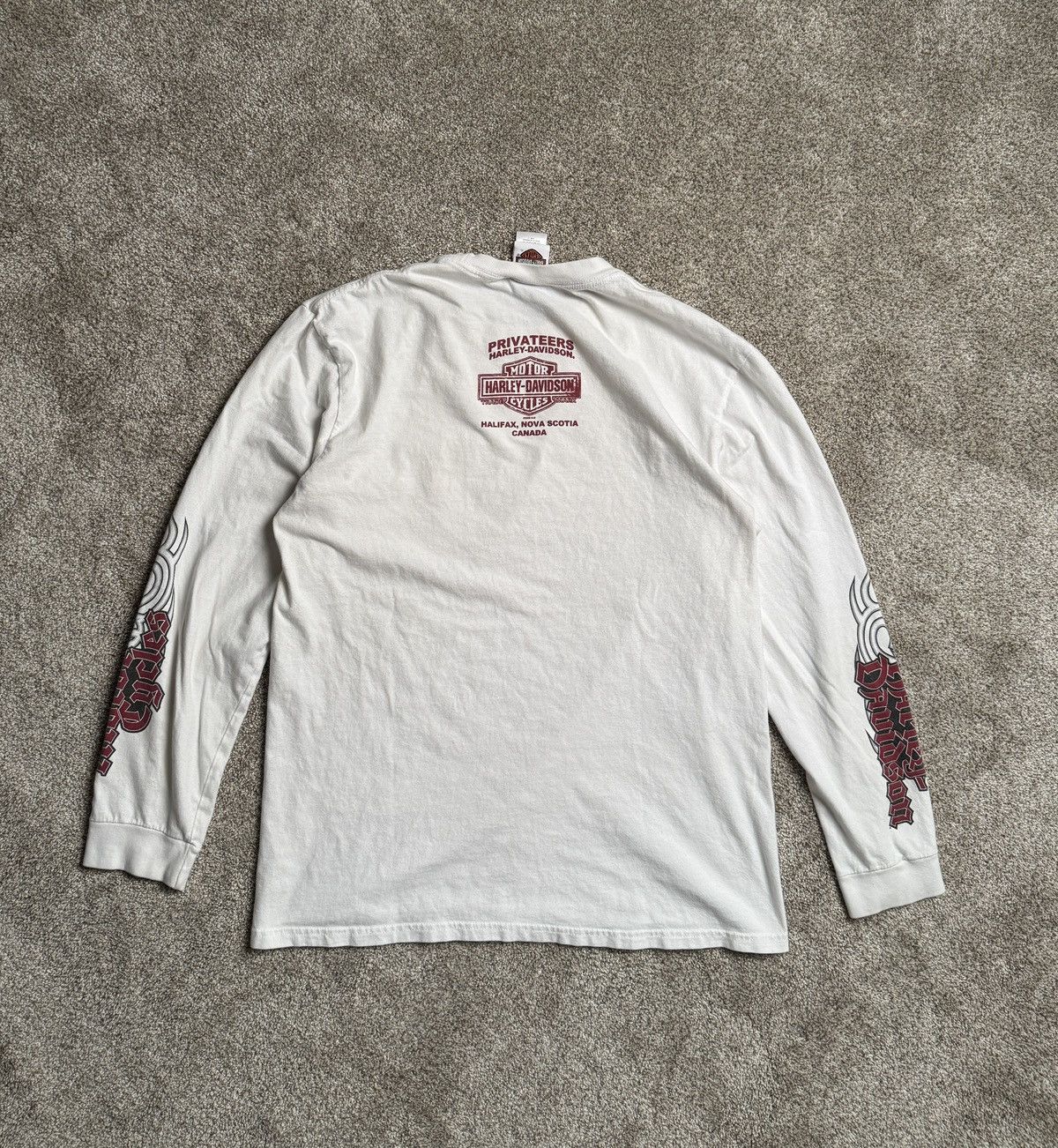 Harley Davidson WHITE HARLEY DAVIDSON “PRIVATEERS” LONG SLEEVE Size US L / EU 52-54 / 3 - 1 Thumbnail