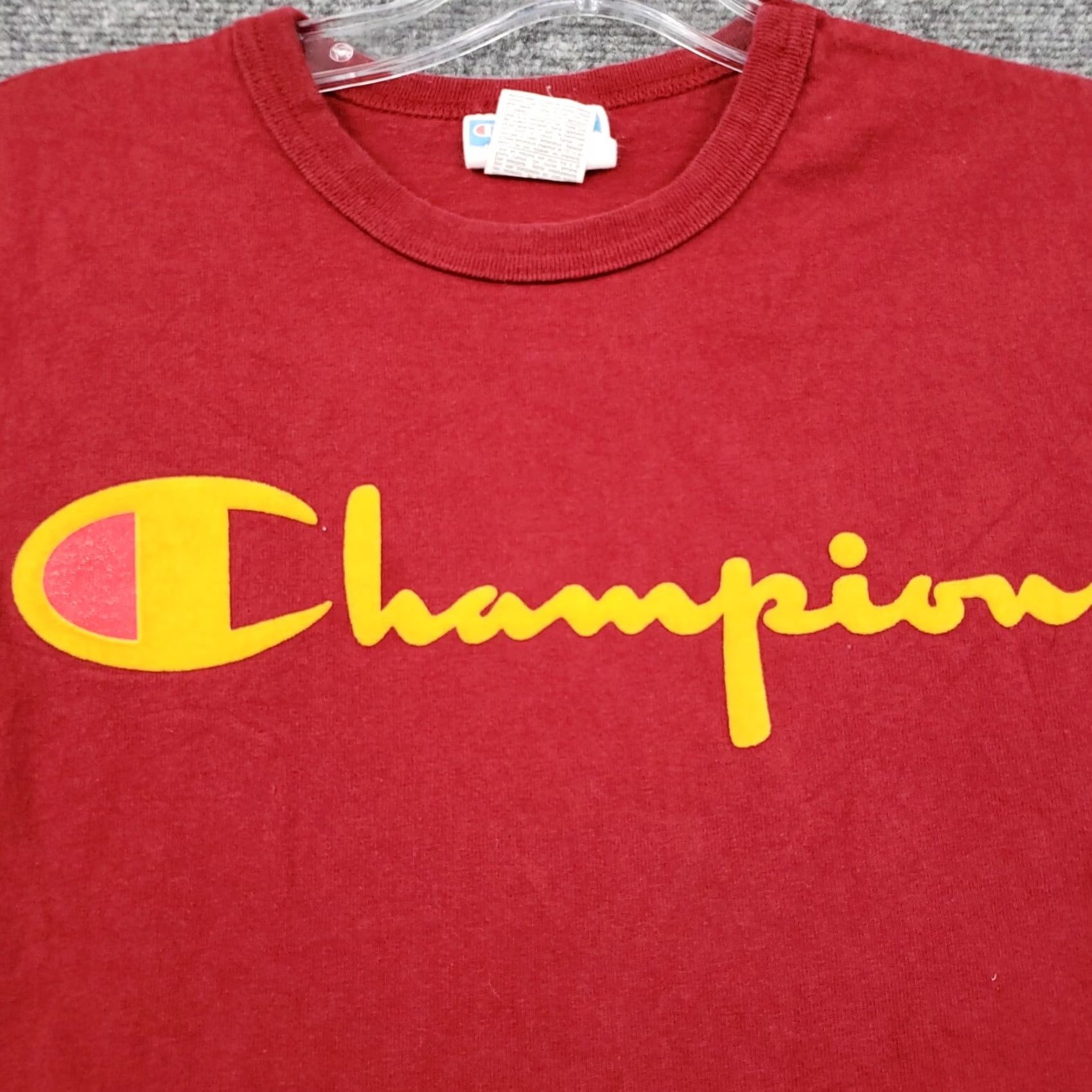 Champion Champion Red T Shirt Mens S Small Short Sleeves Crew Neck Spellout Pullover Tee Size US S / EU 44-46 / 1 - 5 Thumbnail